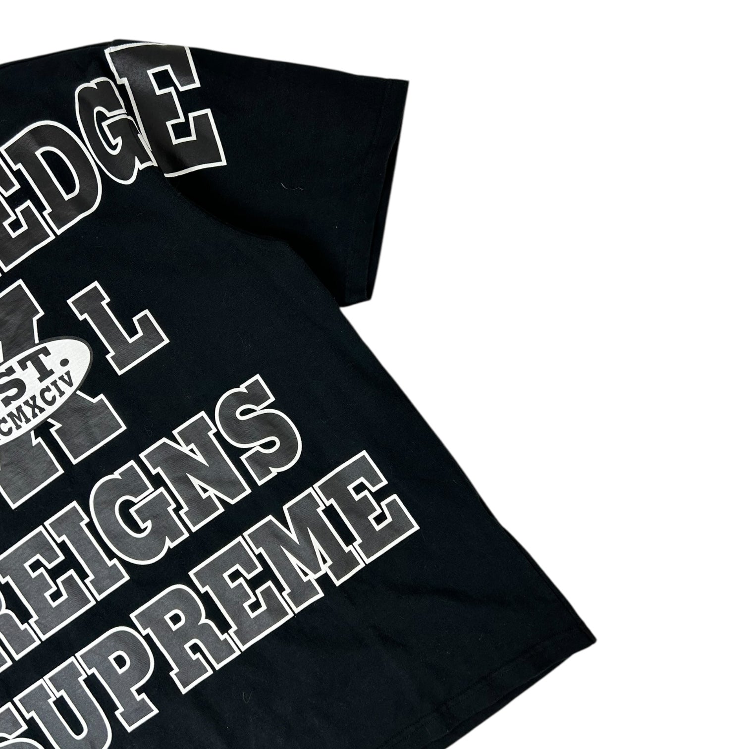 Supreme Overprint Knowledge T-Shirt Black