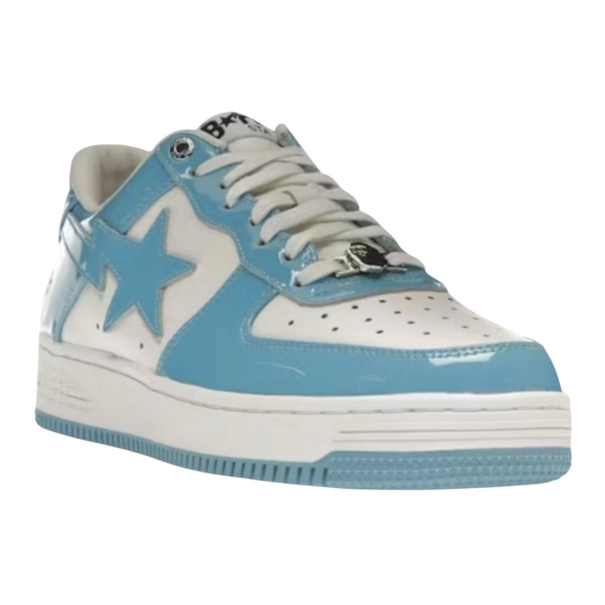 A Bathing Ape Bape Sta Patent Leather Blue White
