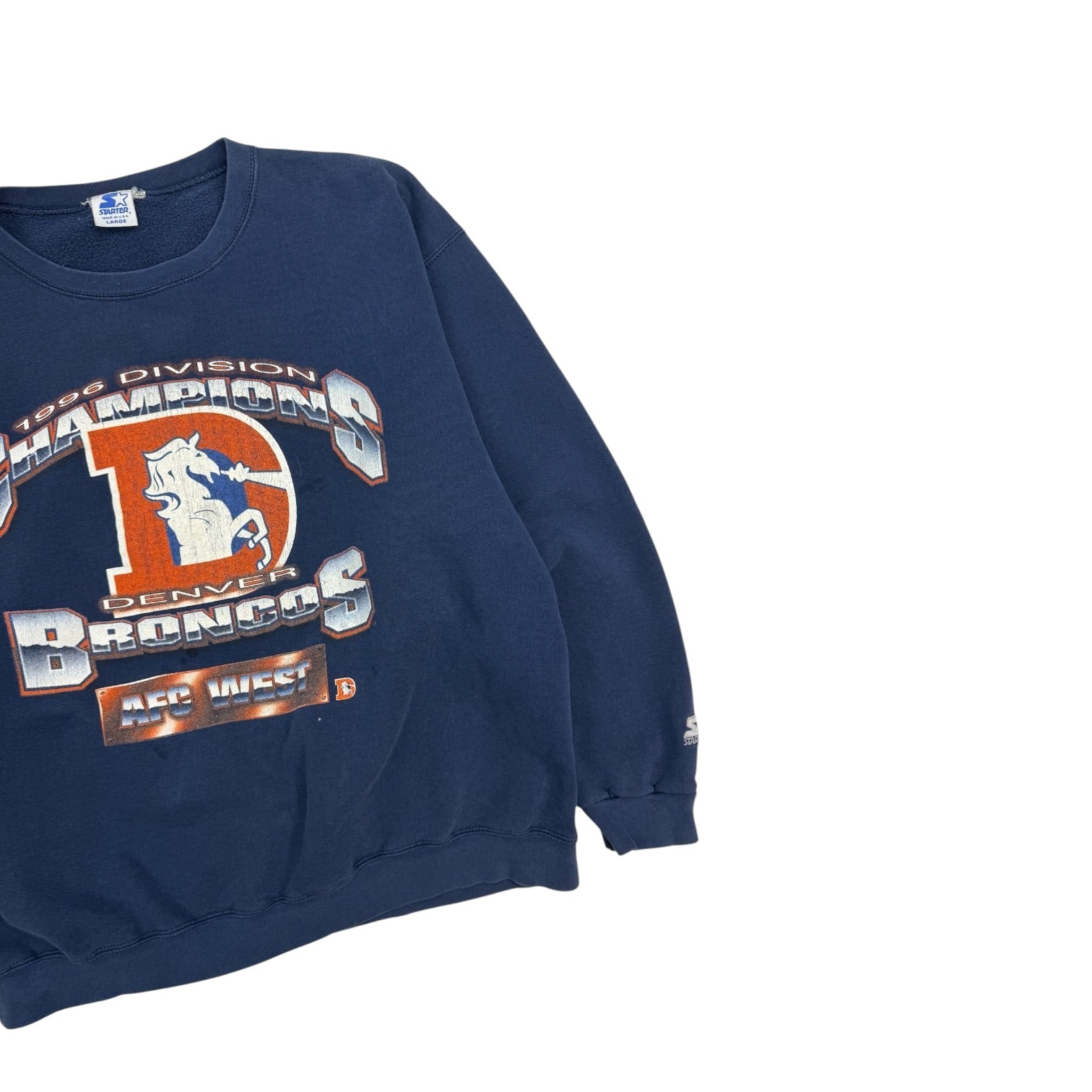 1996 Denver Broncos Div Champions Crewneck Navy