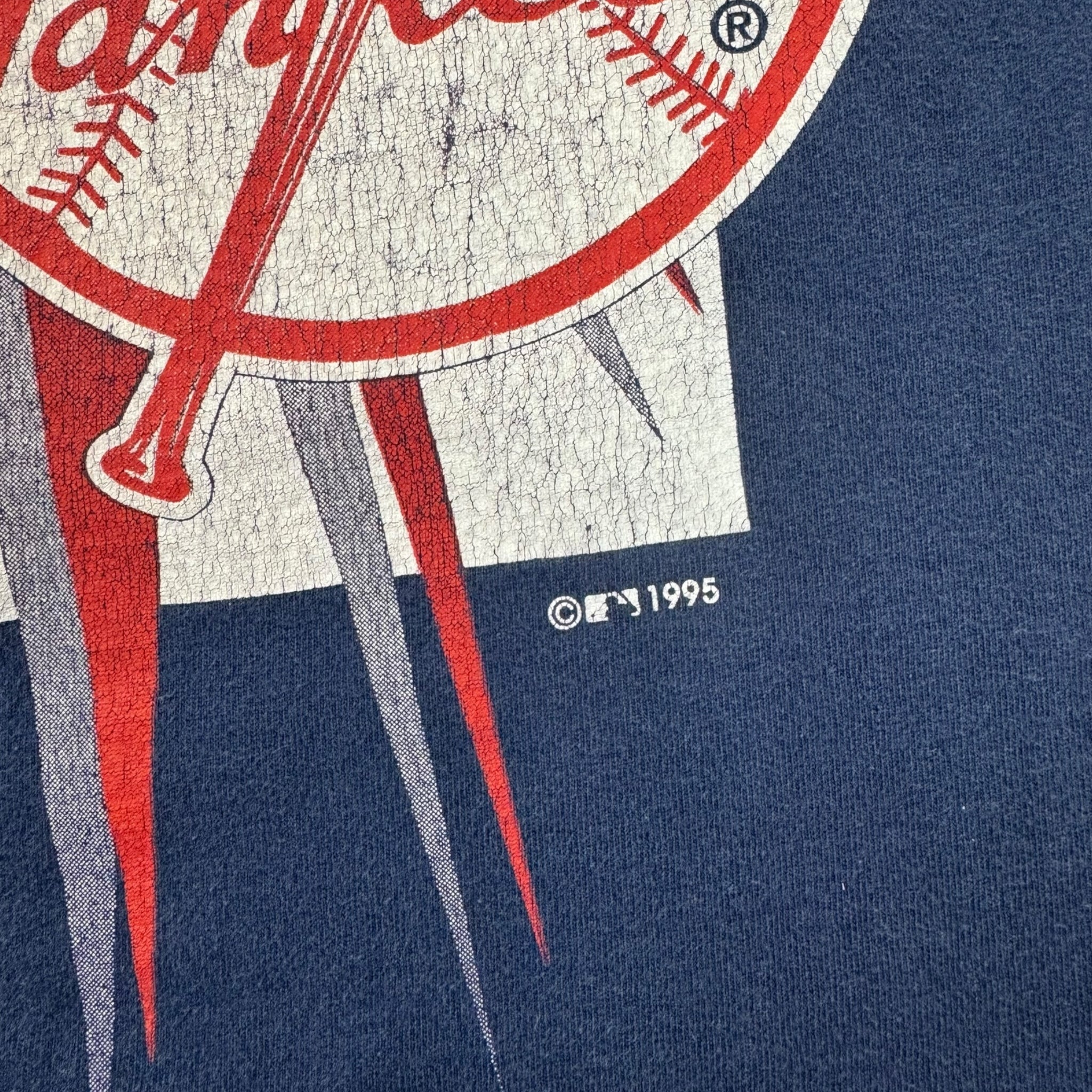 1995 New York Yankees Logo T-Shirt Navy
