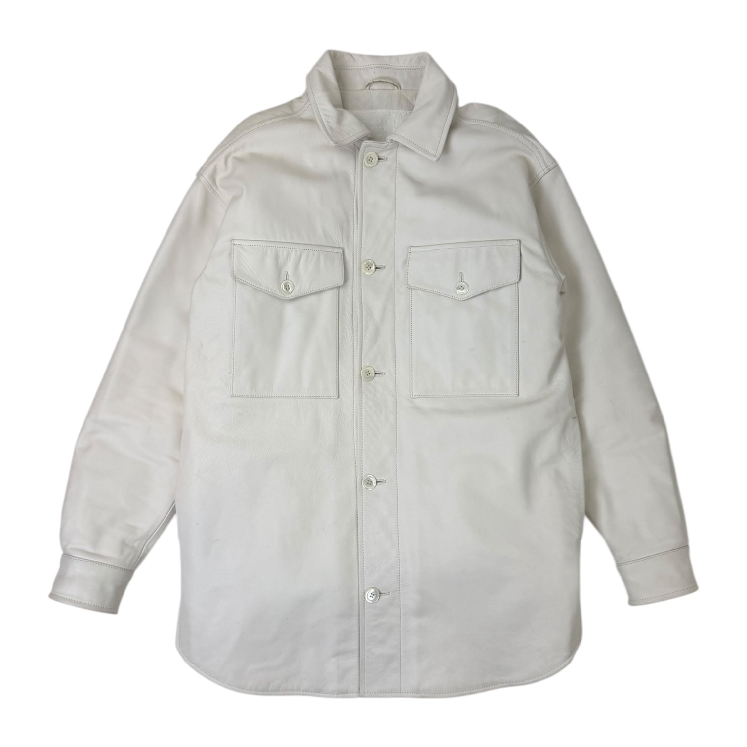 Maison Margiela x H&M Padded Leather Shirt Jacket White