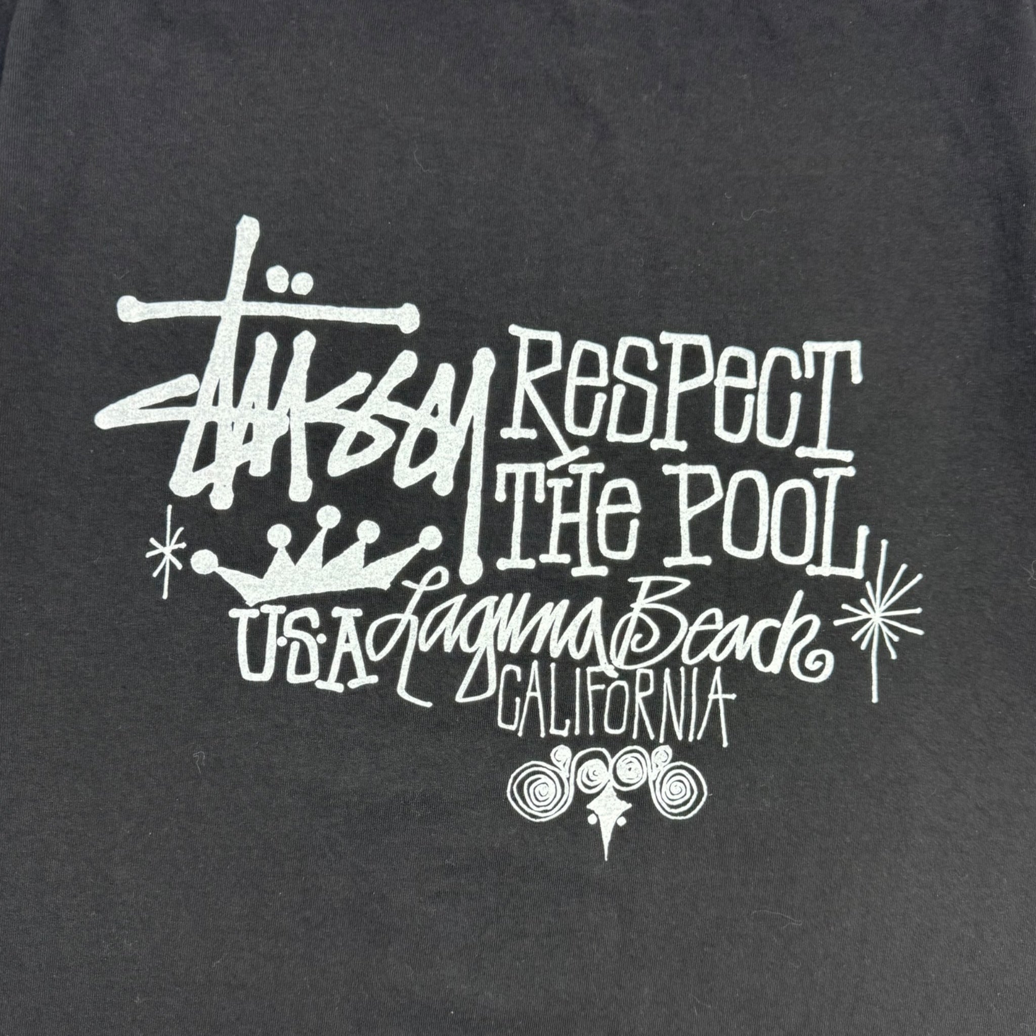 Stussy Respect The Pool Tee Pigment Dyed Black