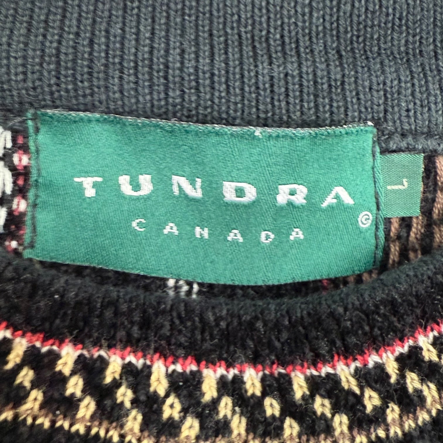 Vintage Tundra Canada Knit Sweater Red/Black