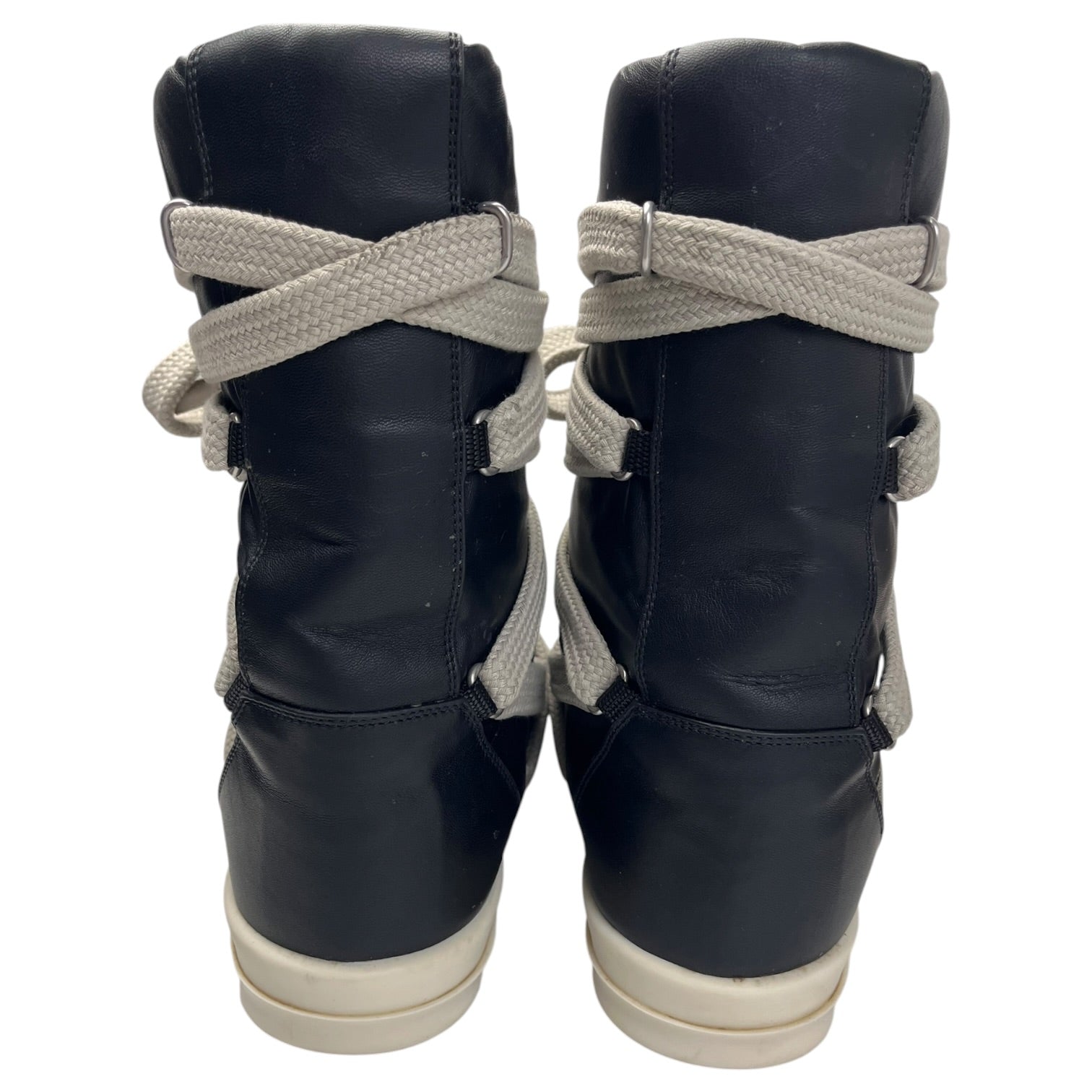 Rick Owens Jumbo Puffer Megalaced Boot Black/Milk (Used)
