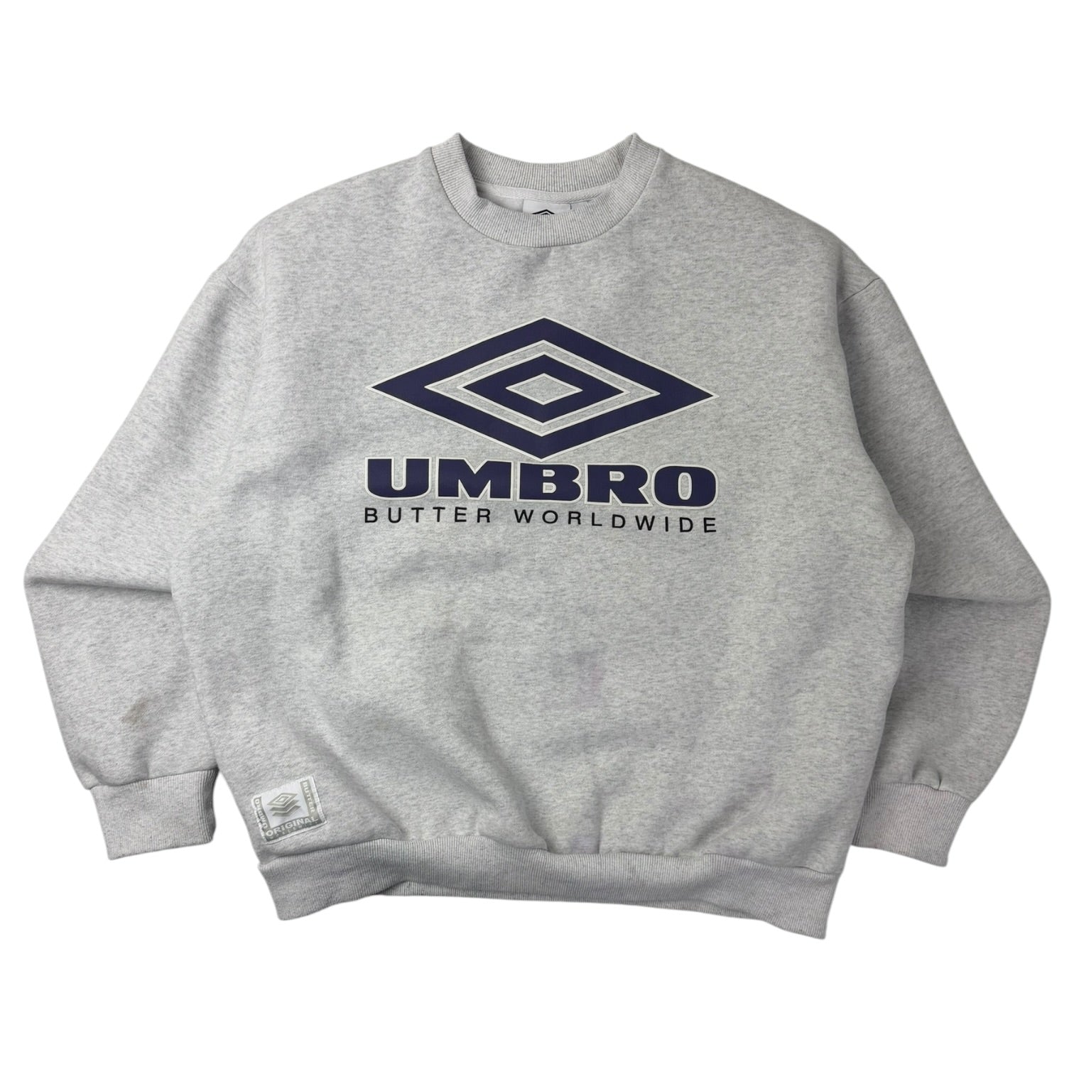 Butter Goods x Umbro Diamond Logo Crewneck Sweatshirt Ash Grey