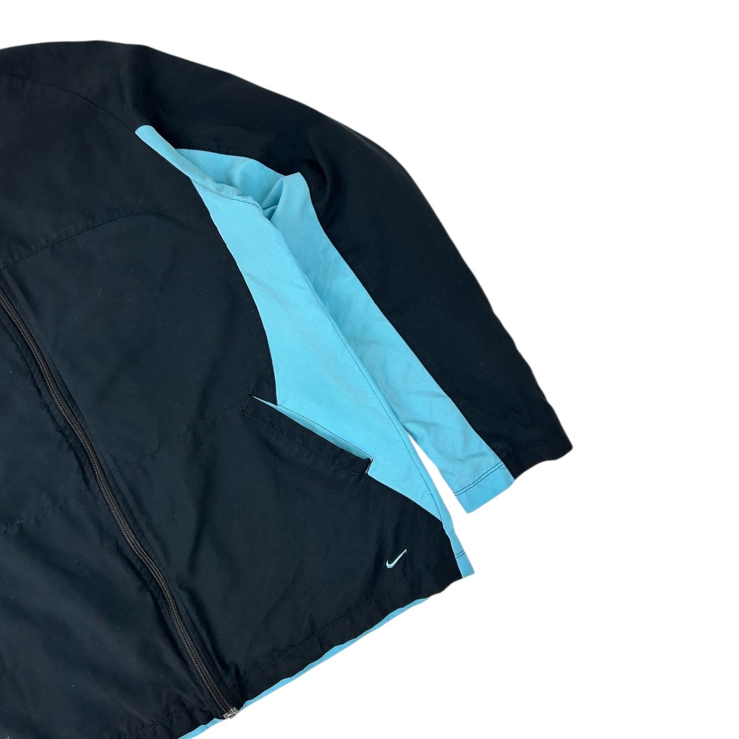 Vintage Nike Windbreaker Jacket Black/Turquoise