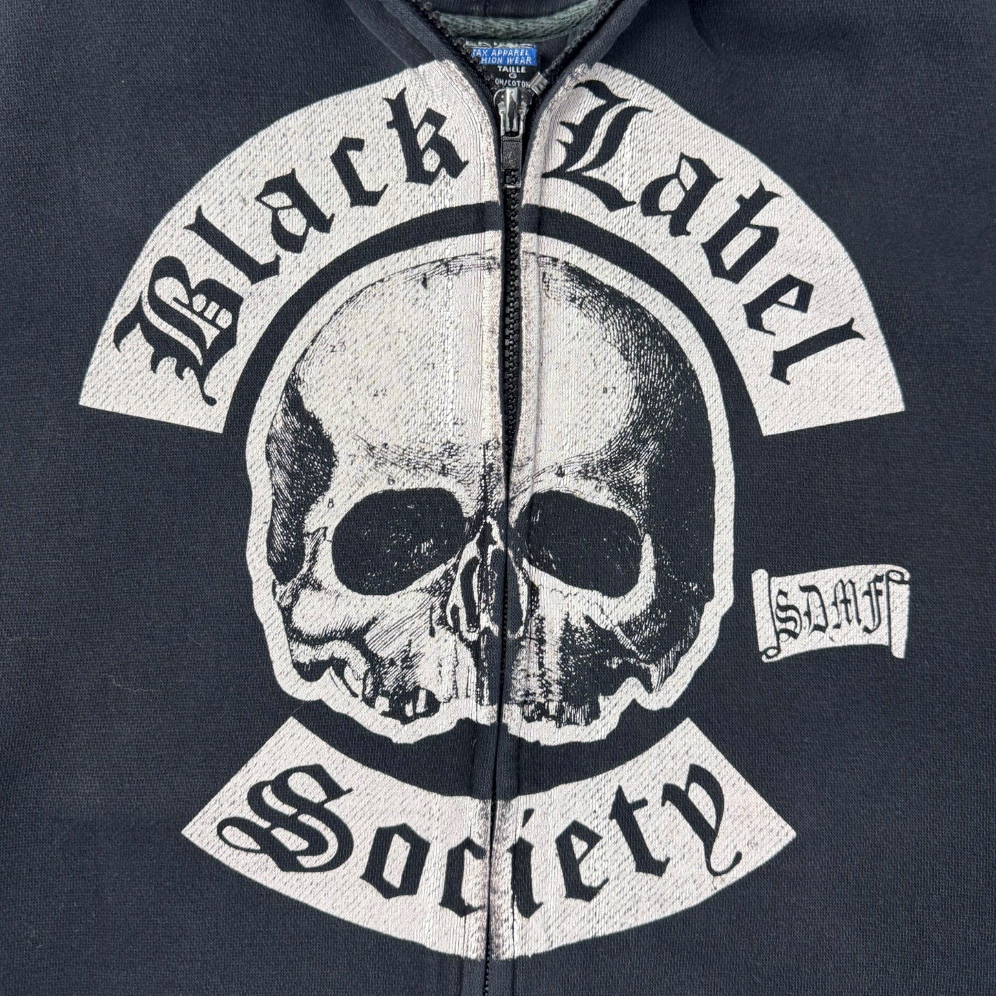 Vintage Black Label Society Zip Up Hoodie Black
