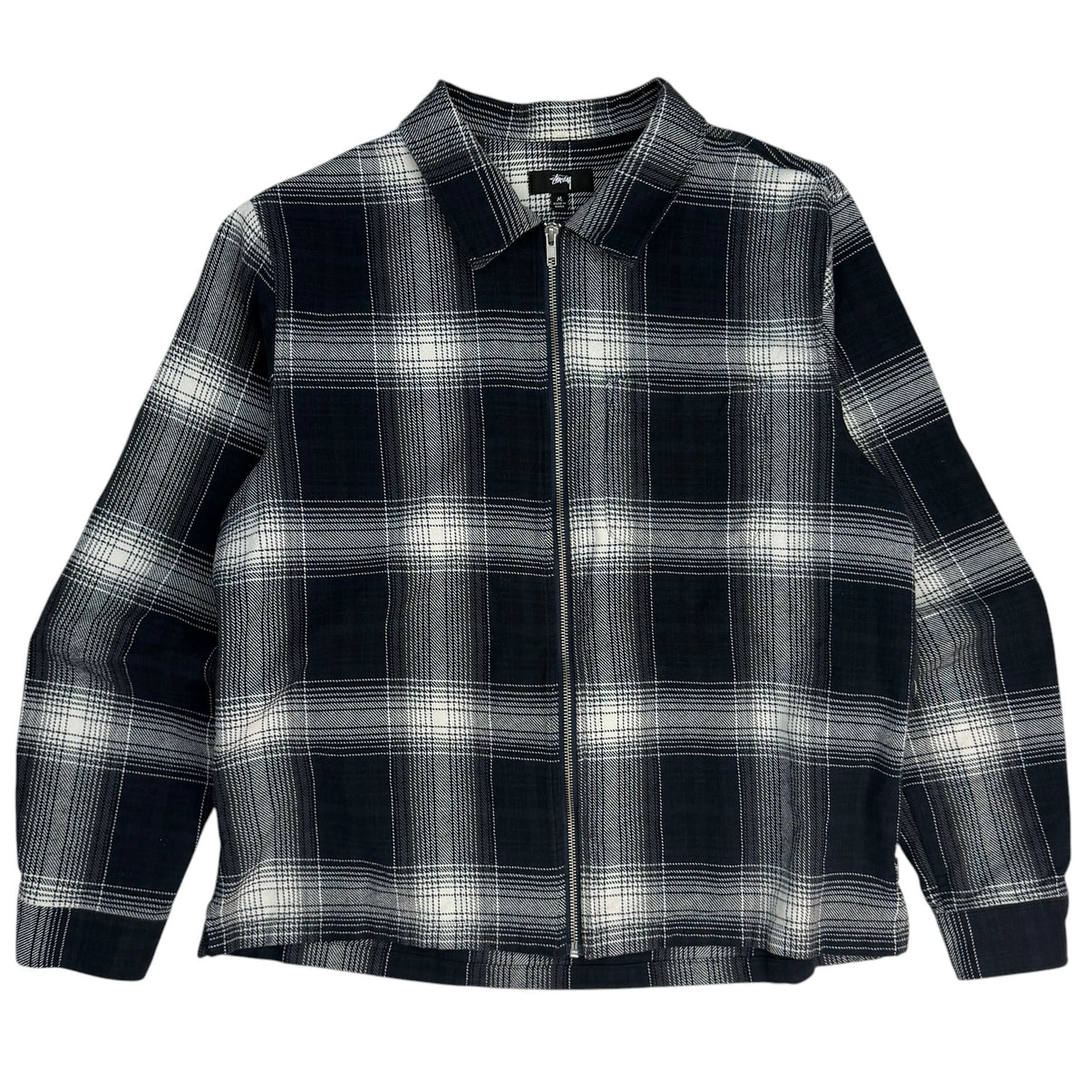 Stussy Paul Shadow Plaid Zip Shirt Black