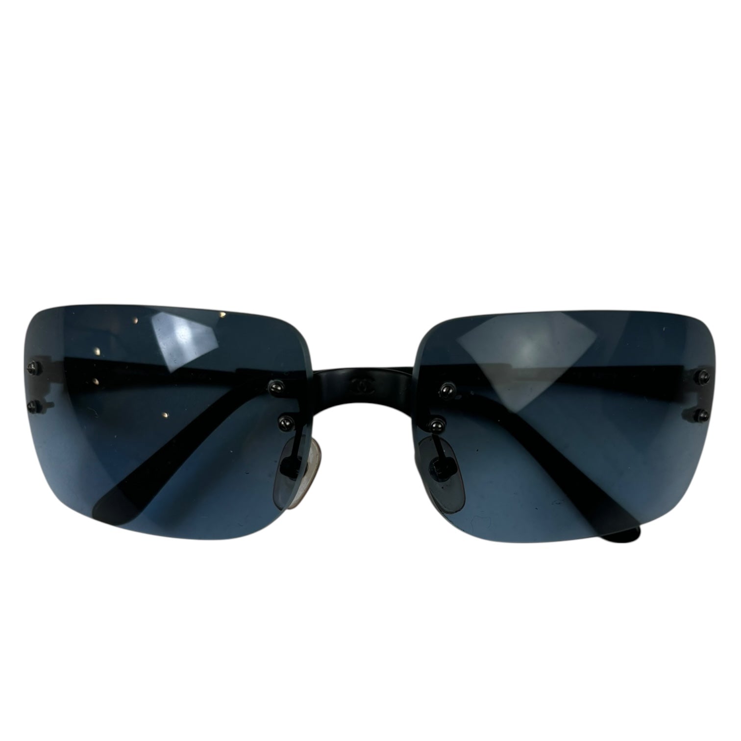 Chanel Gradient Rimless Sunglasses Blue/Black