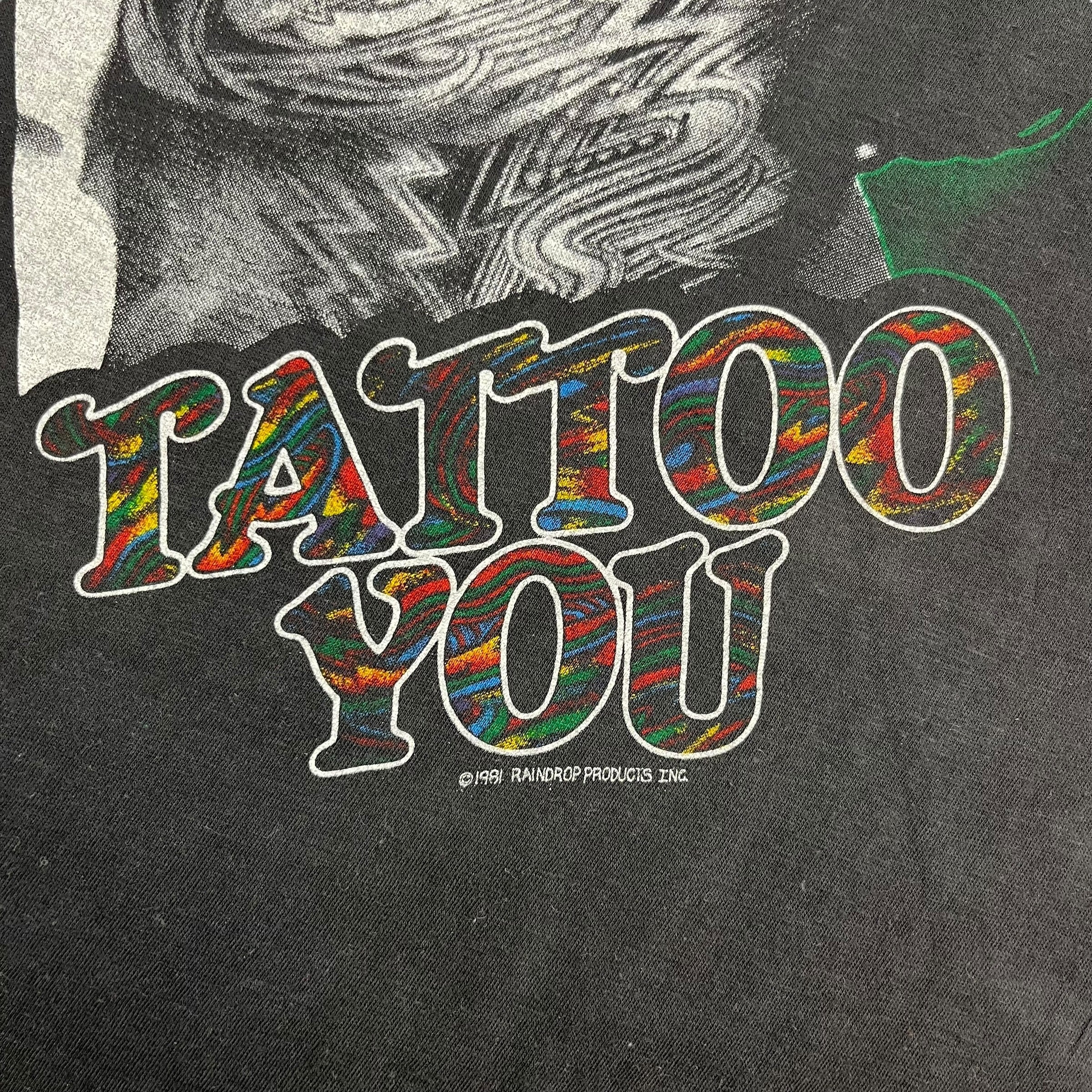 1981 The Rolling Stones Tattoo You Tee Faded Black