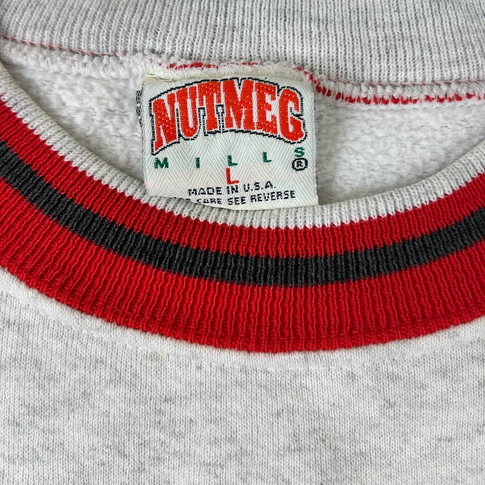 Vintage Red Wings by Nutmeg Mills Crewneck Grey NHL