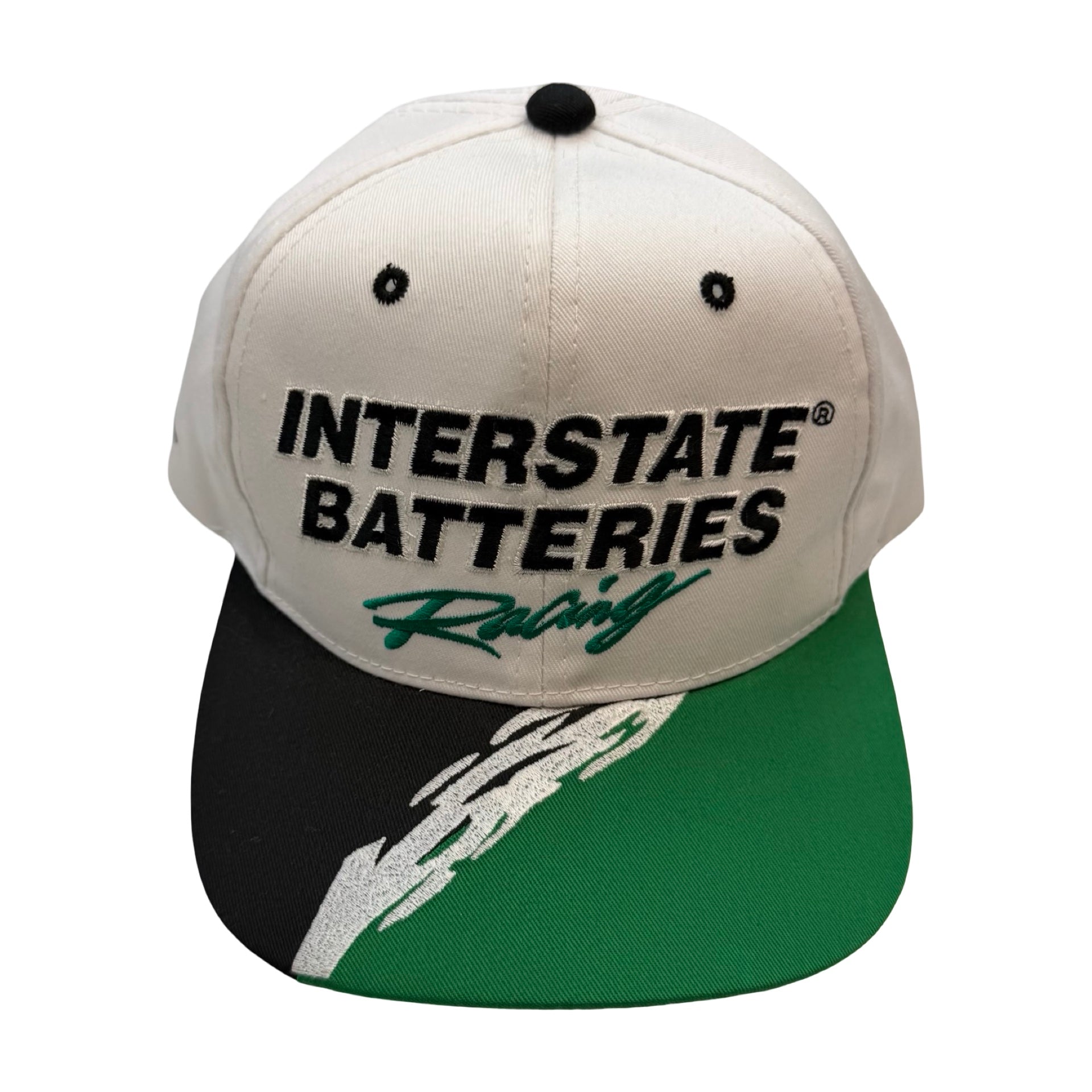 Vintage NASCAR Interstate Batteries Racing Snapback White