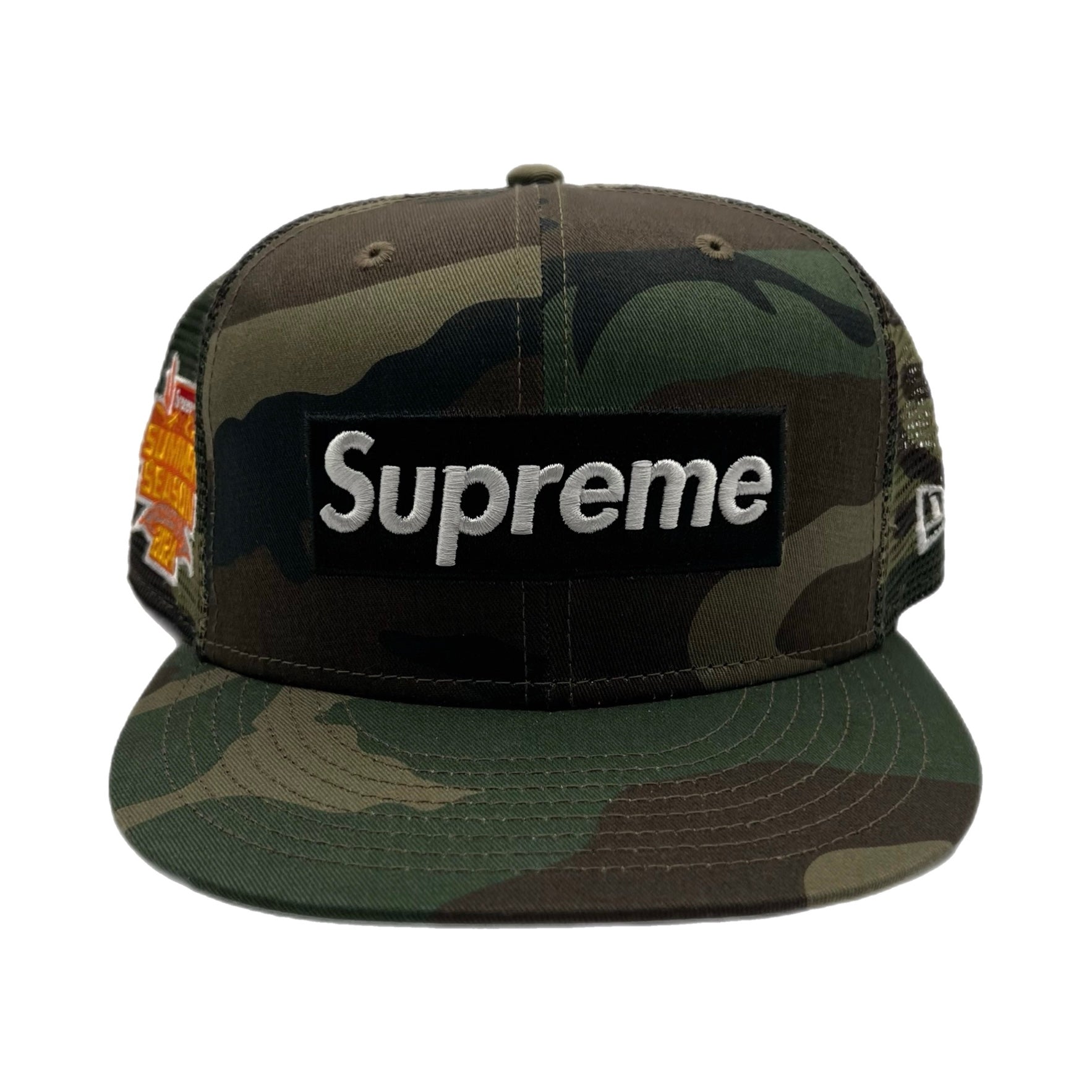 Supreme New Era Camo Fitted Mesh Hat SS24
