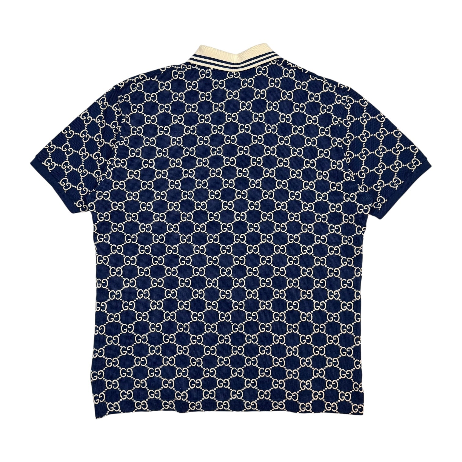 Gucci GG Print Polo Blue