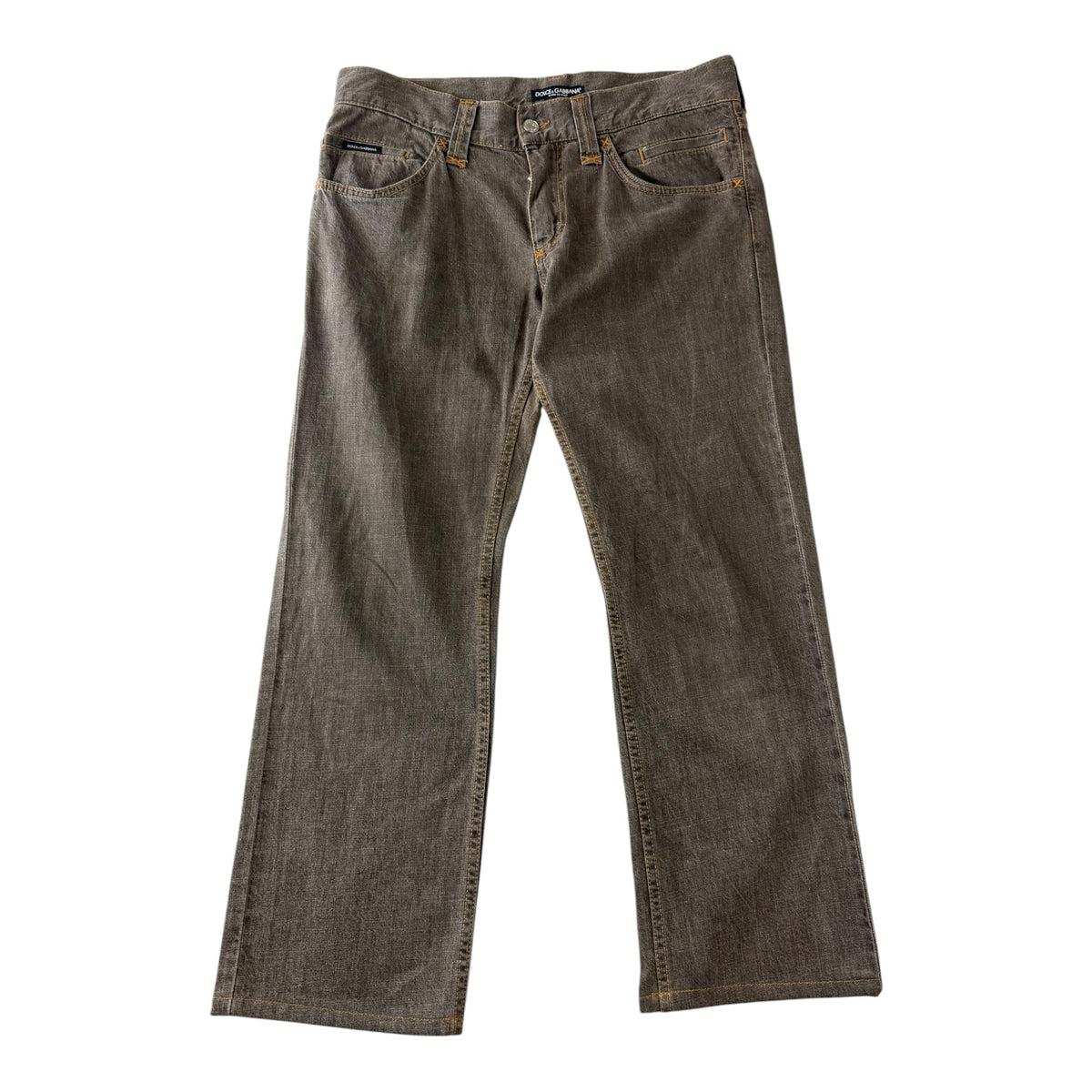 Dolce & Gabbana Back Plate Jeans Brown