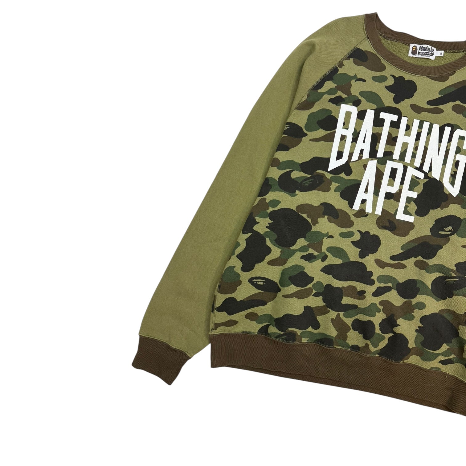 Bape 1st Camo Crazy Bathing Ape Spellout Crewneck