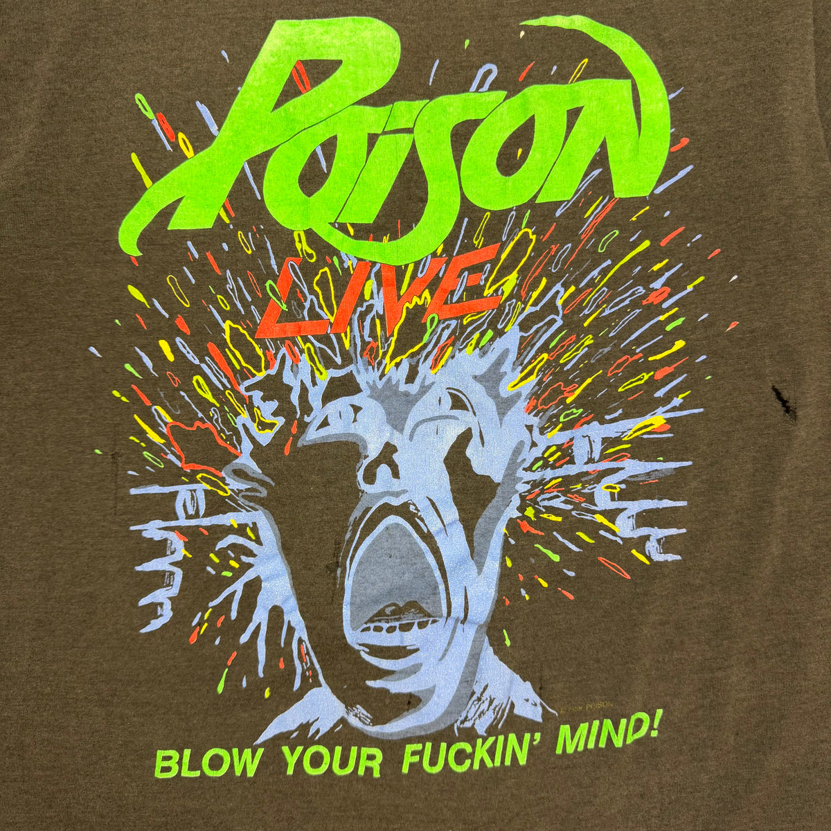 1988 Poison Live Blow Your F*ckin’ Mind Tour Tee Black/Neon