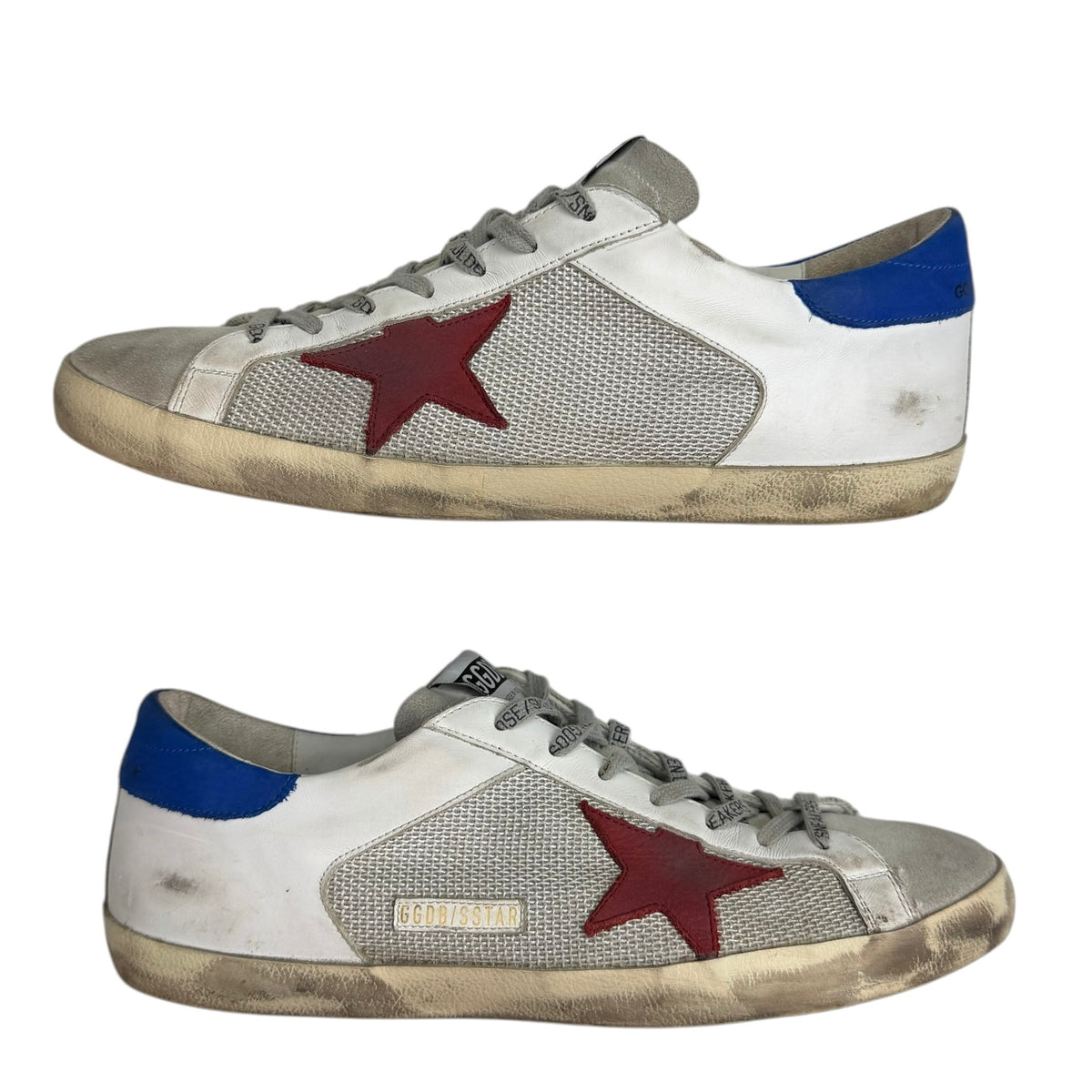 Golden Goose Super Star Sneaker White/Red/Blue (Used)