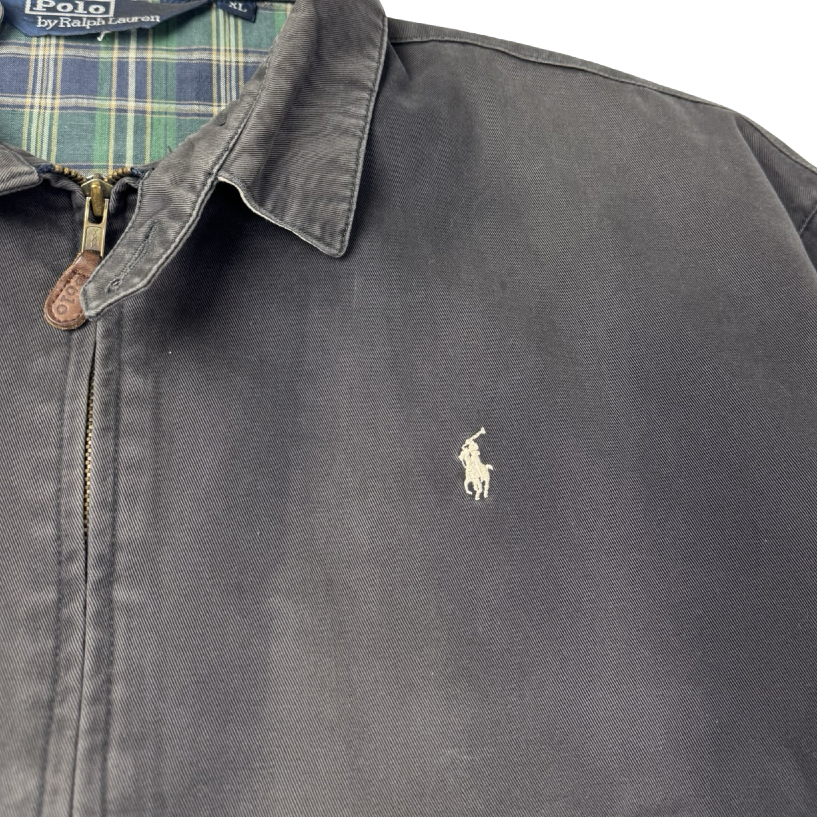 Vintage Polo Ralph Lauren Lined Harrington Jacket Faded Black