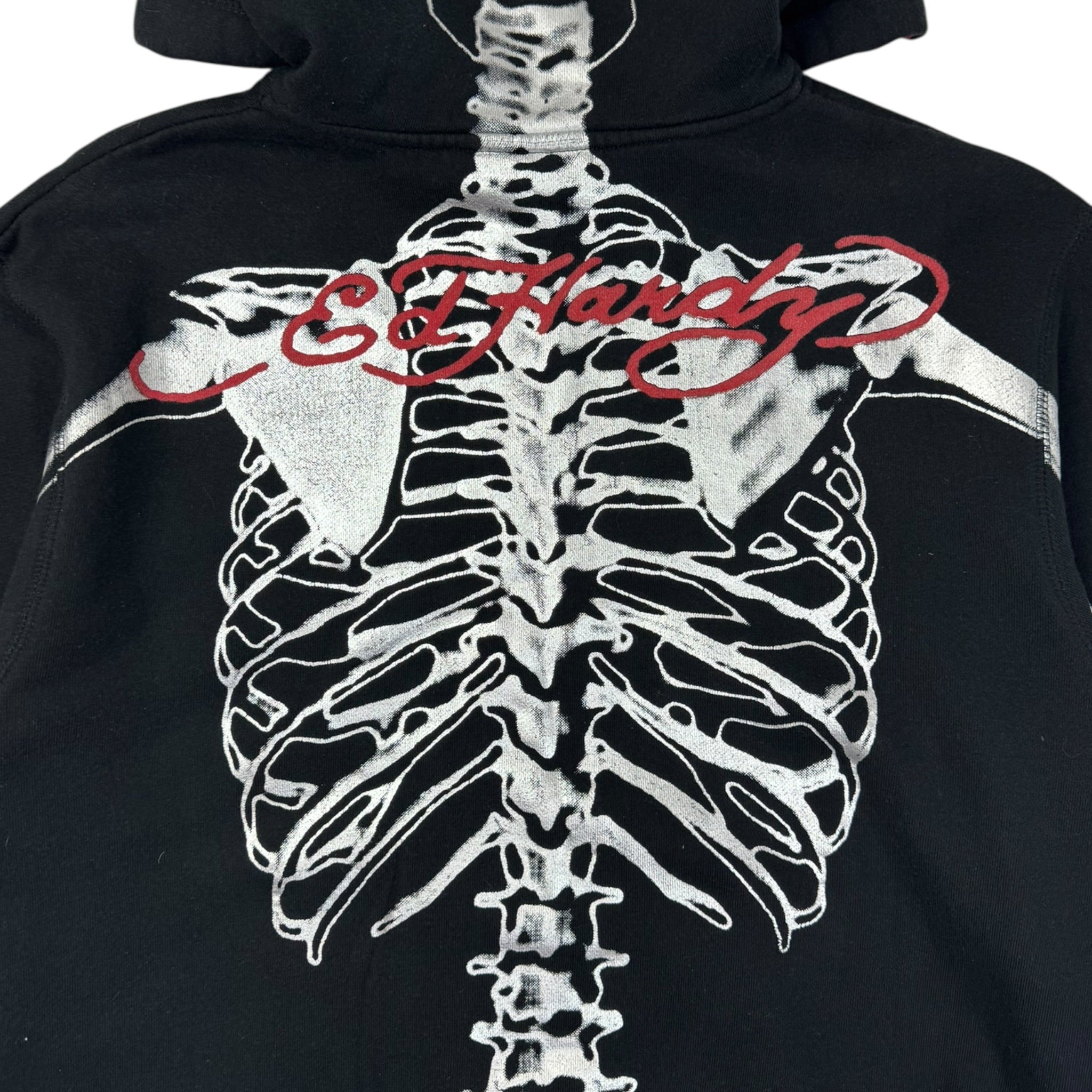 Vintage Ed Hardy Skeleton Body Zip Up Hoodie