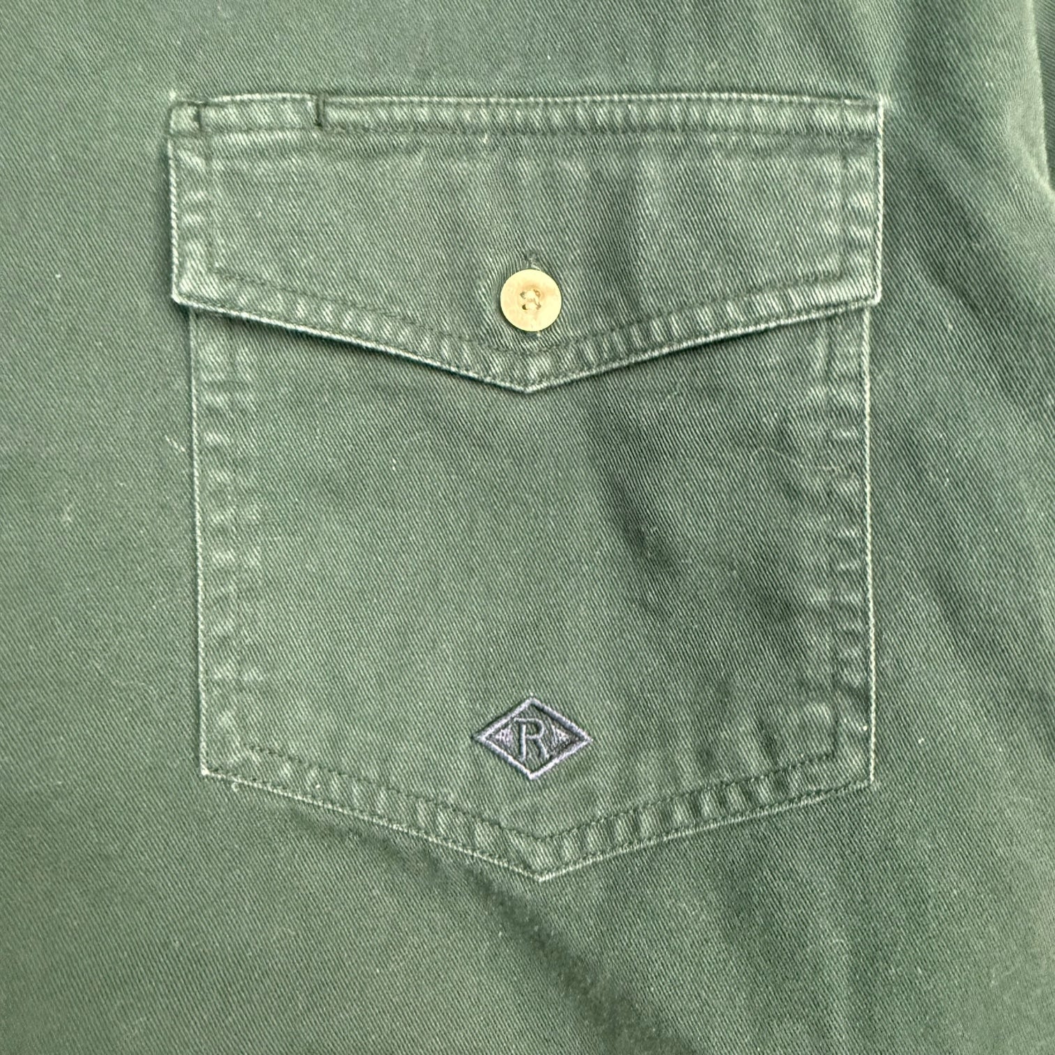 Vintage Roper Patchwork Button Up Shirt Green/Blue