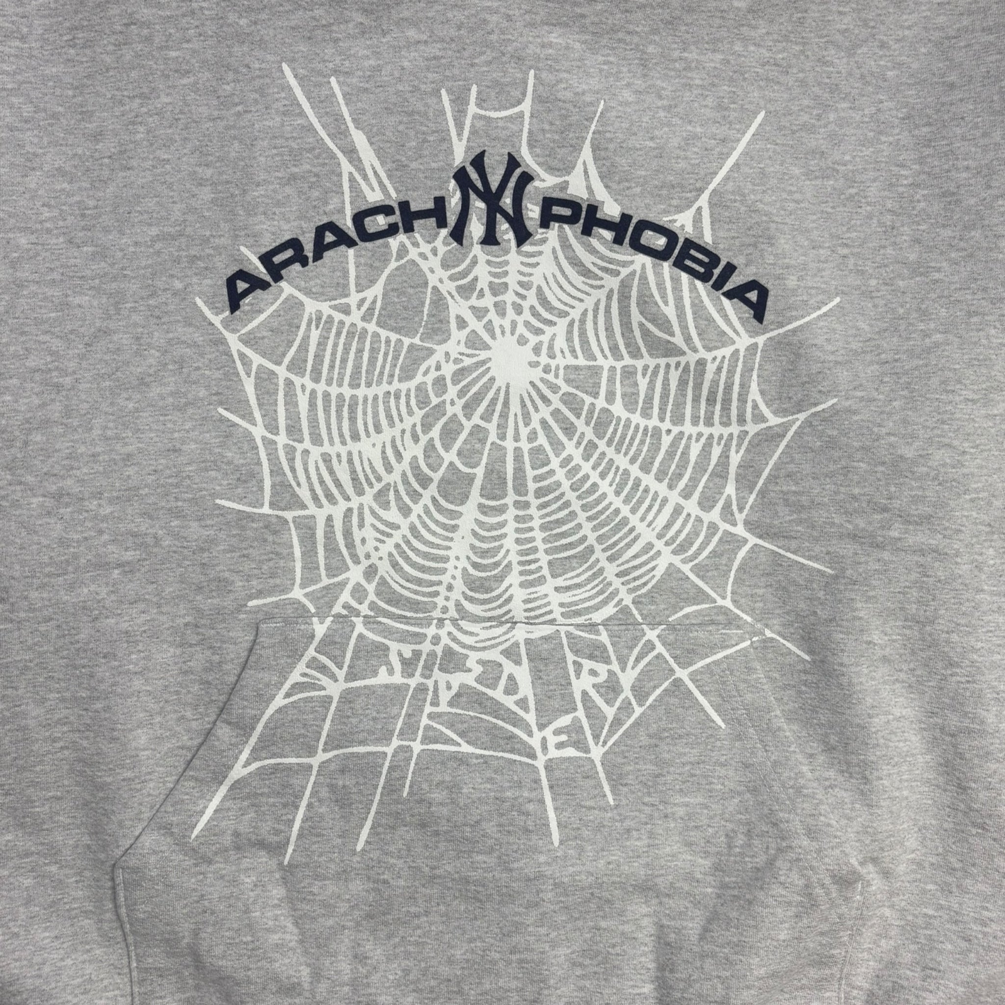Sp5der Arach NY Phobia Hoodie Ash Grey