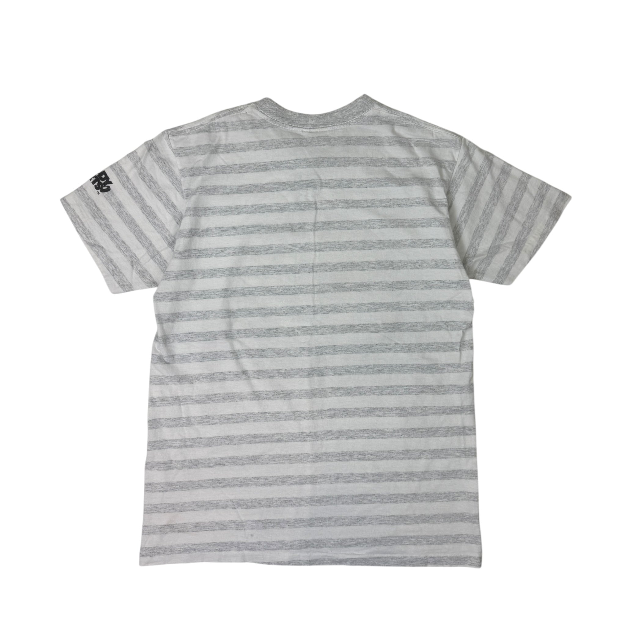 Vintage 1991 Vancouver Canucks Striped Tee Grey / White