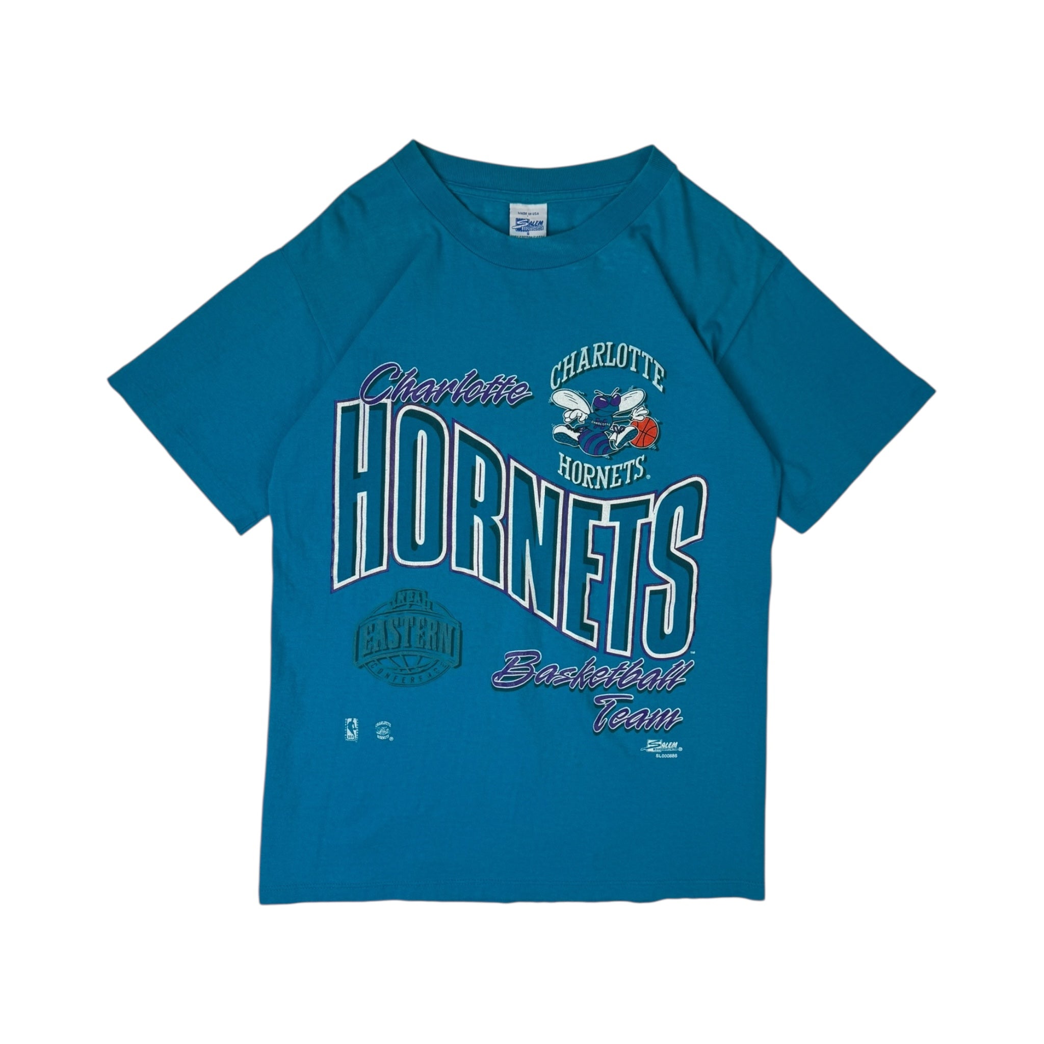 Vintage Charlotte Hornets Salem NBA T-Shirt Teal