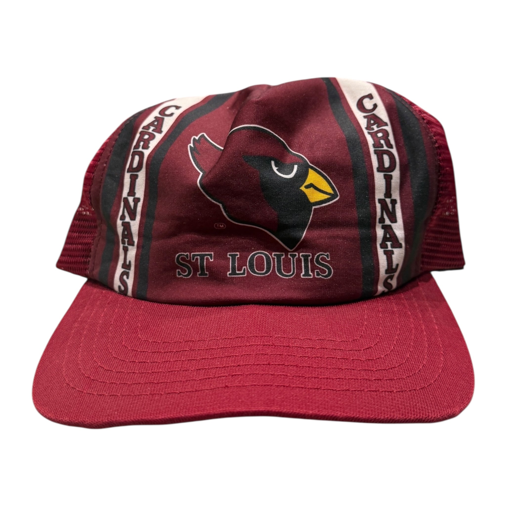 Vintage St Louis Cardinals New Era Trucker Hat Burgundy
