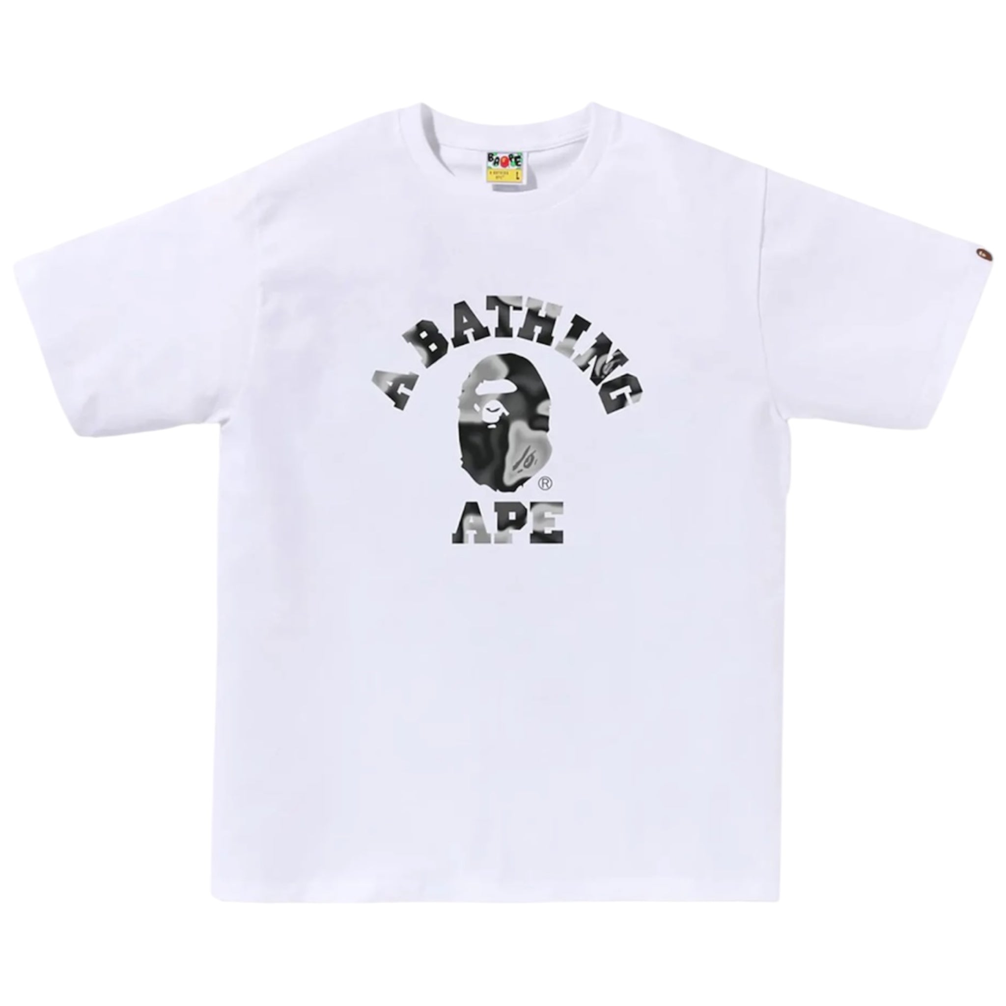 BAPE Liquid Camo College Tee White/Black