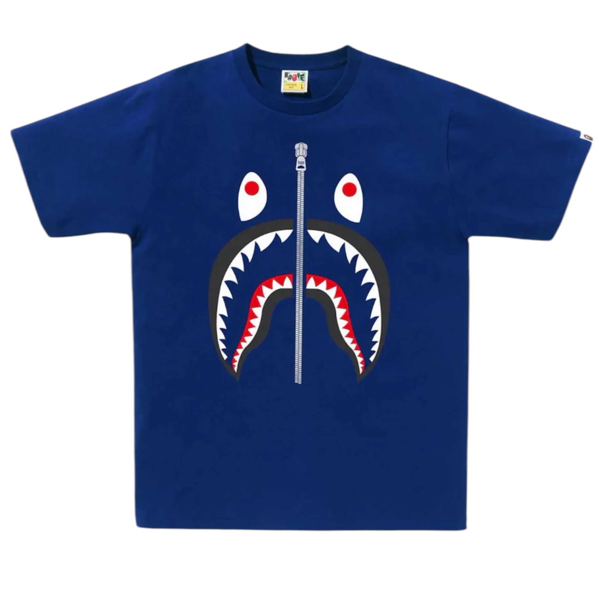 Bape blue shark tee on sale