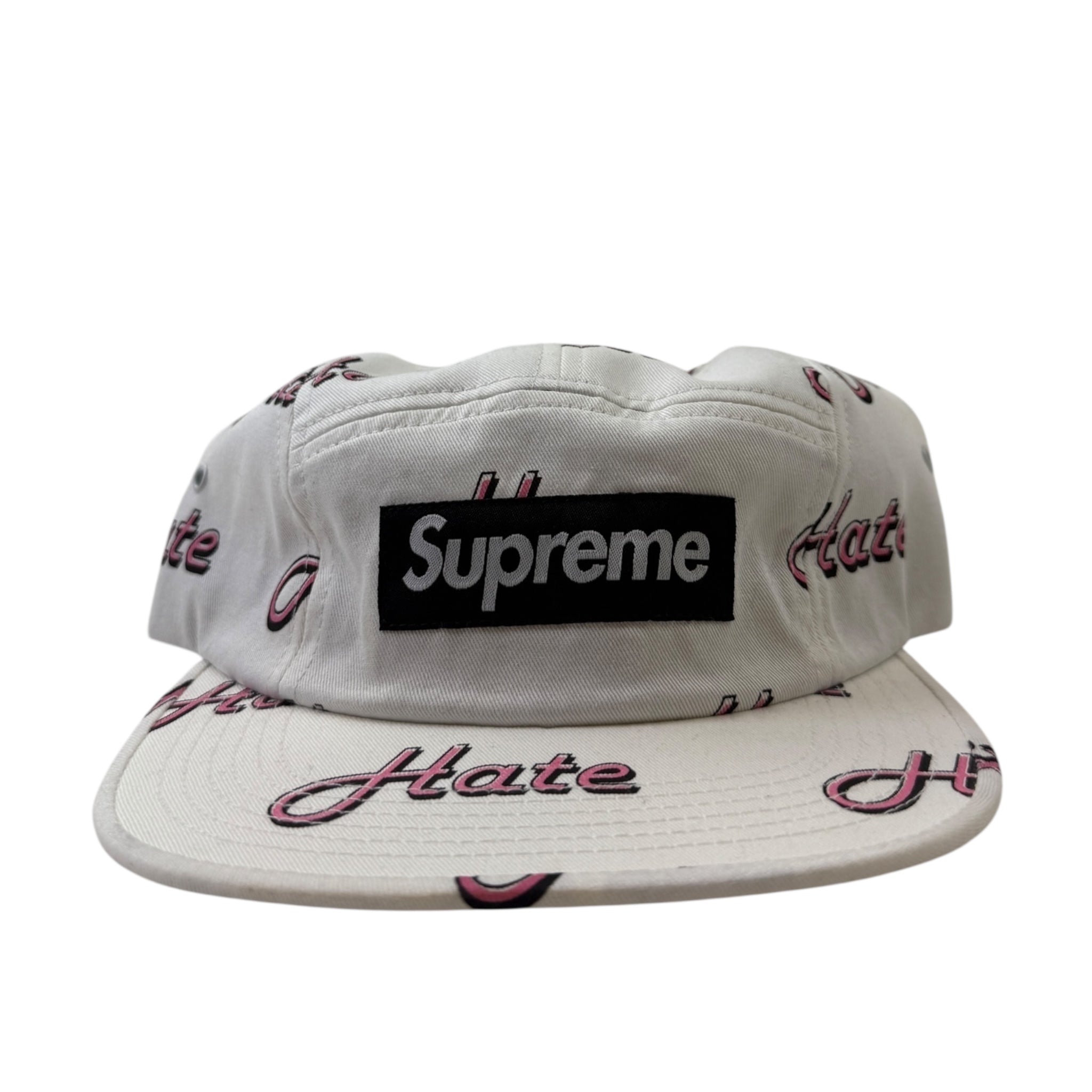 Supreme Love Hate FW13 5-Panel Camp Cap White