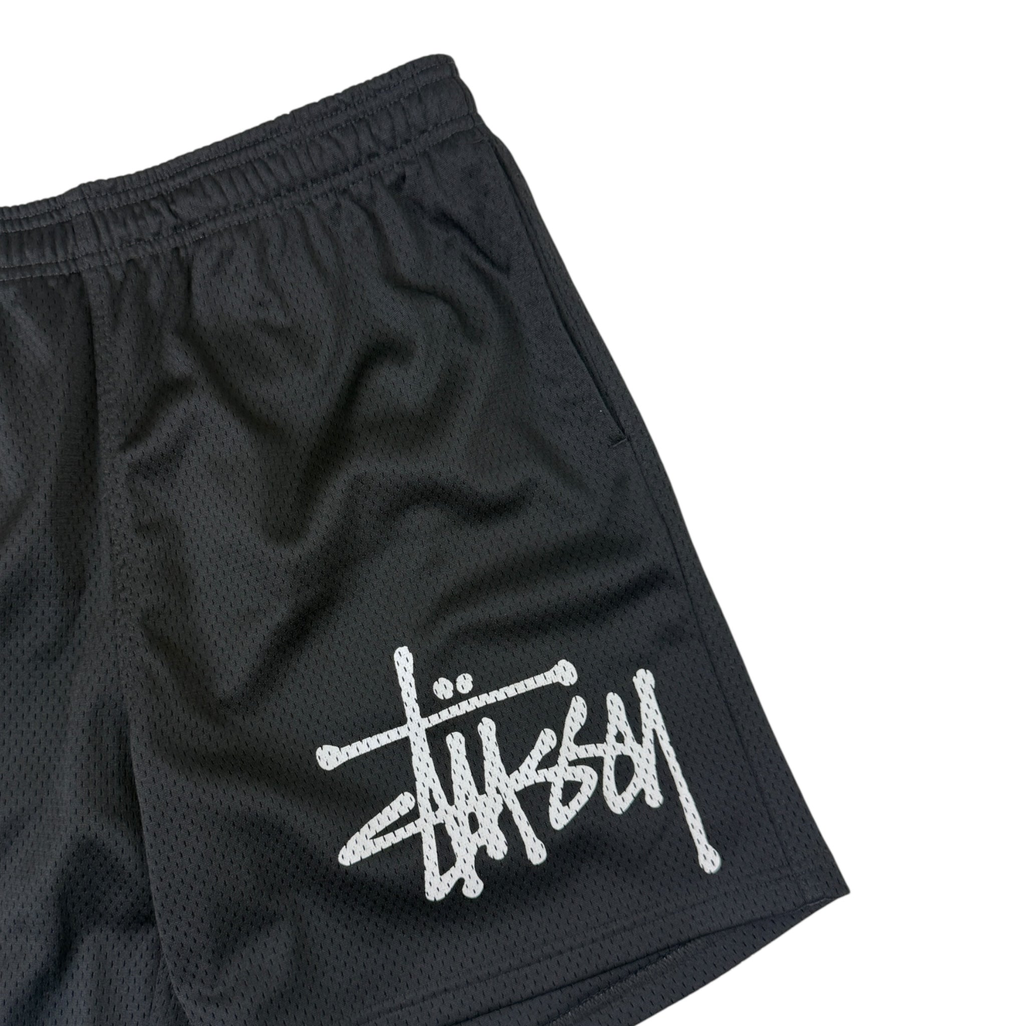Stussy Mesh Short Big Logo Black