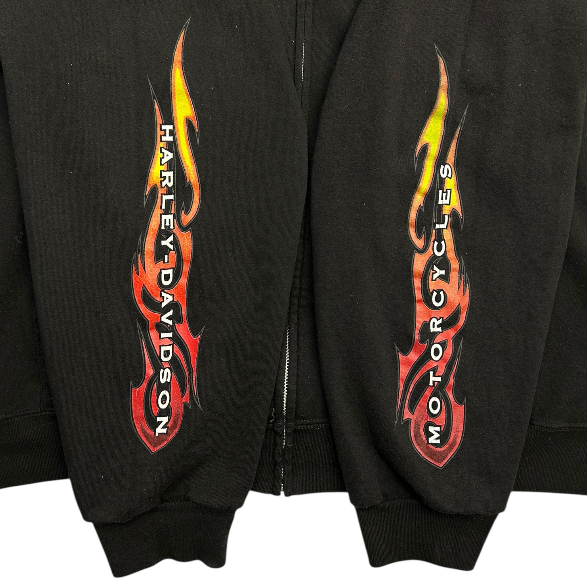 Harley Davidson Zip Up Flamesleeve Hoodie