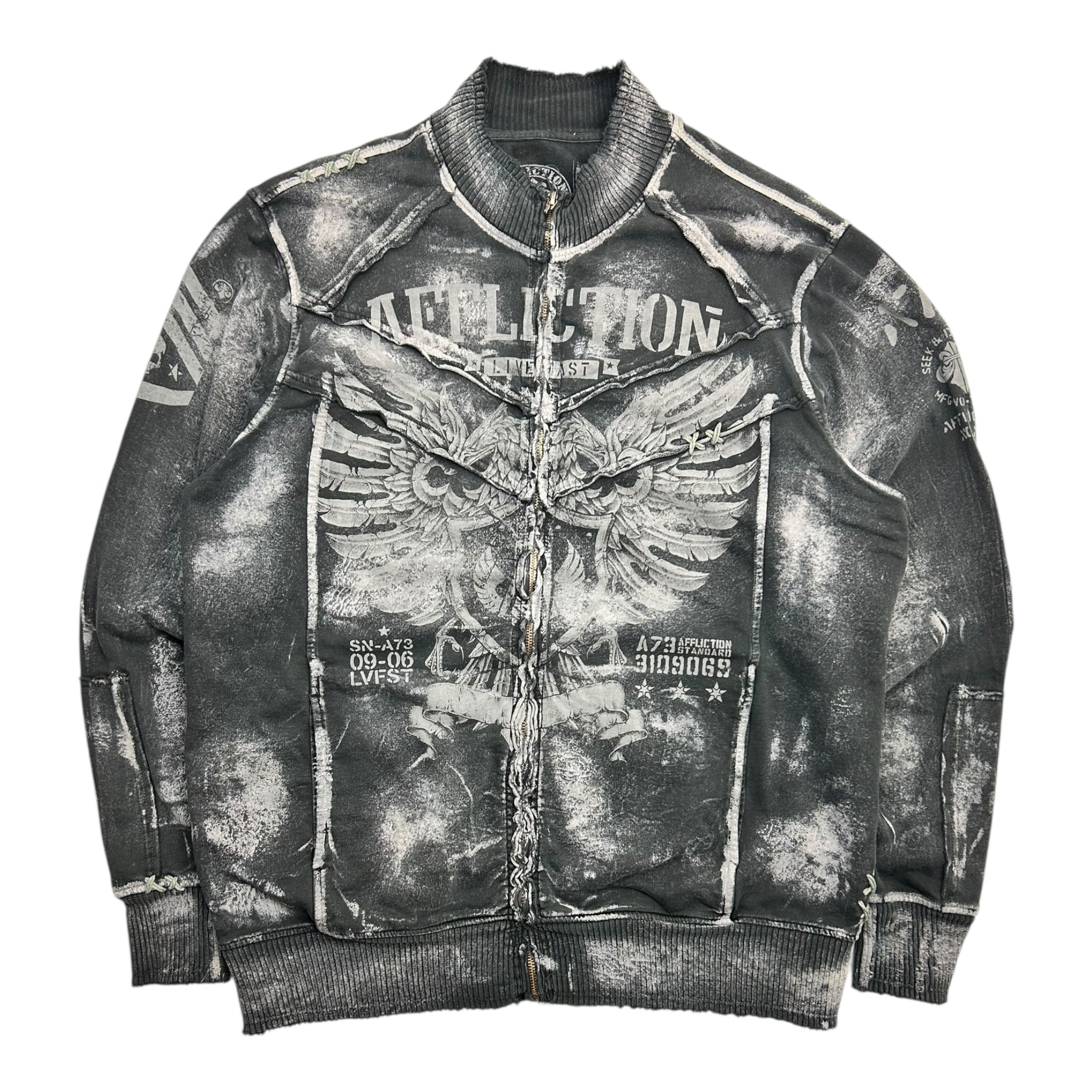 Vintage Y2K Affliction Zip Up Sweater
