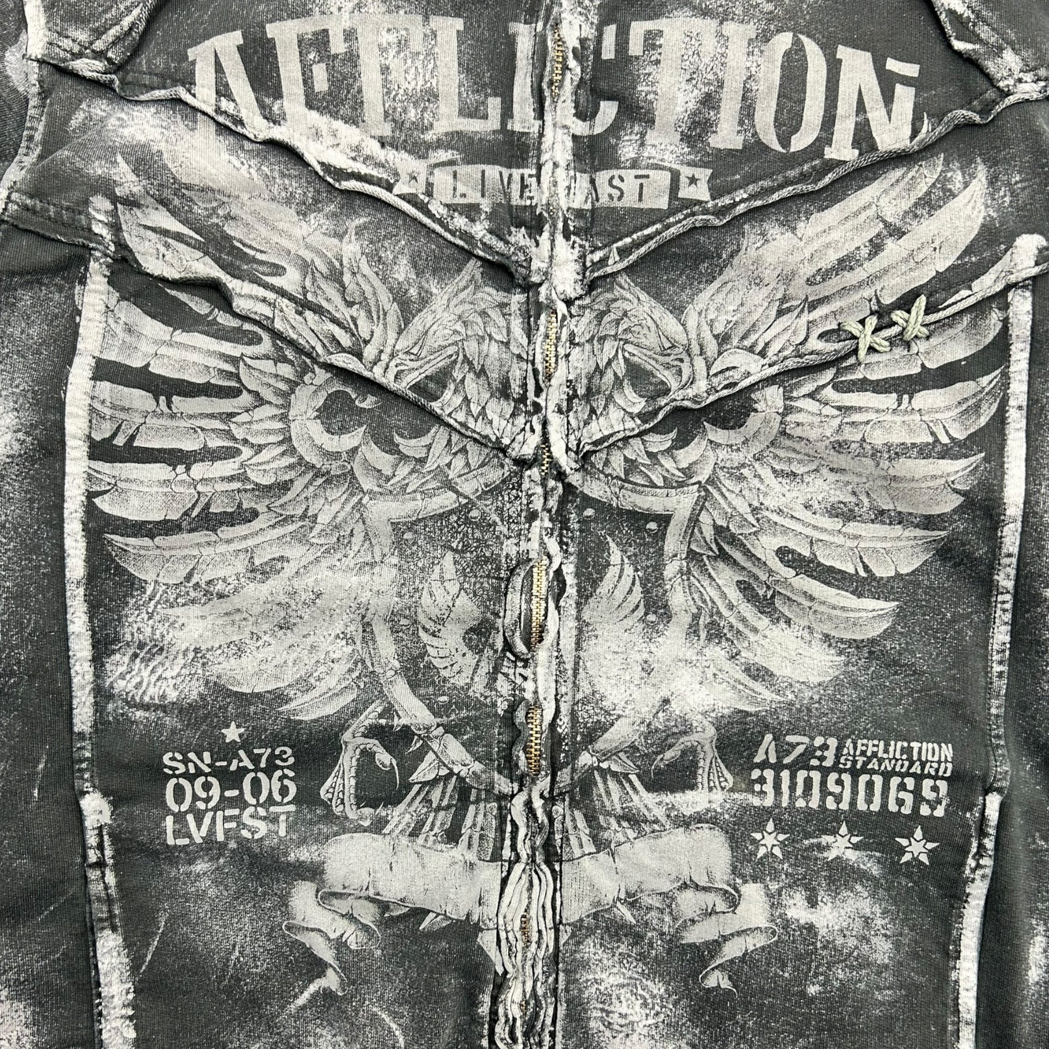 Vintage Y2K Affliction Zip Up Sweater
