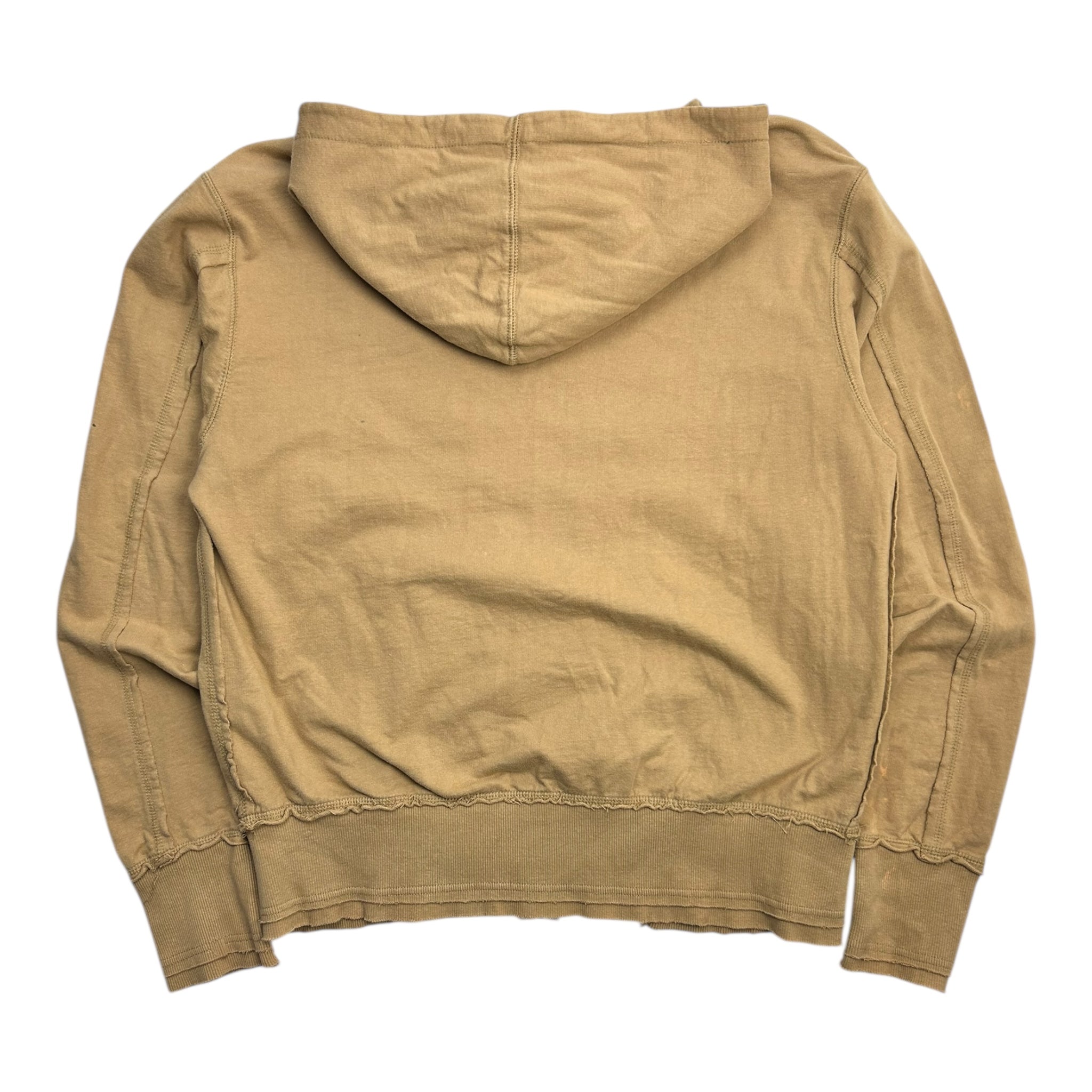 Vintage Y2K Cyber Emo Waffle Knit Camo Hood Zip Up