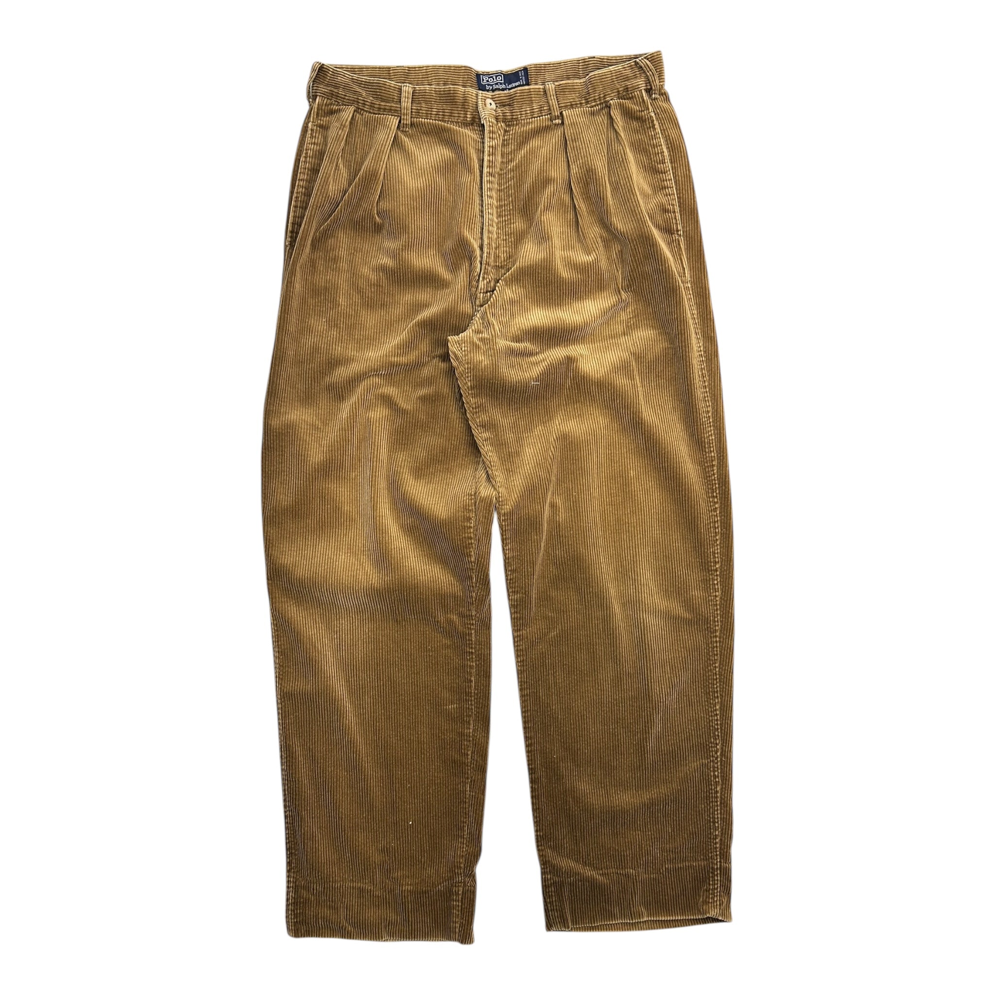 Polo Ralph Lauren Wide Leg Pleated Corduroy Pants