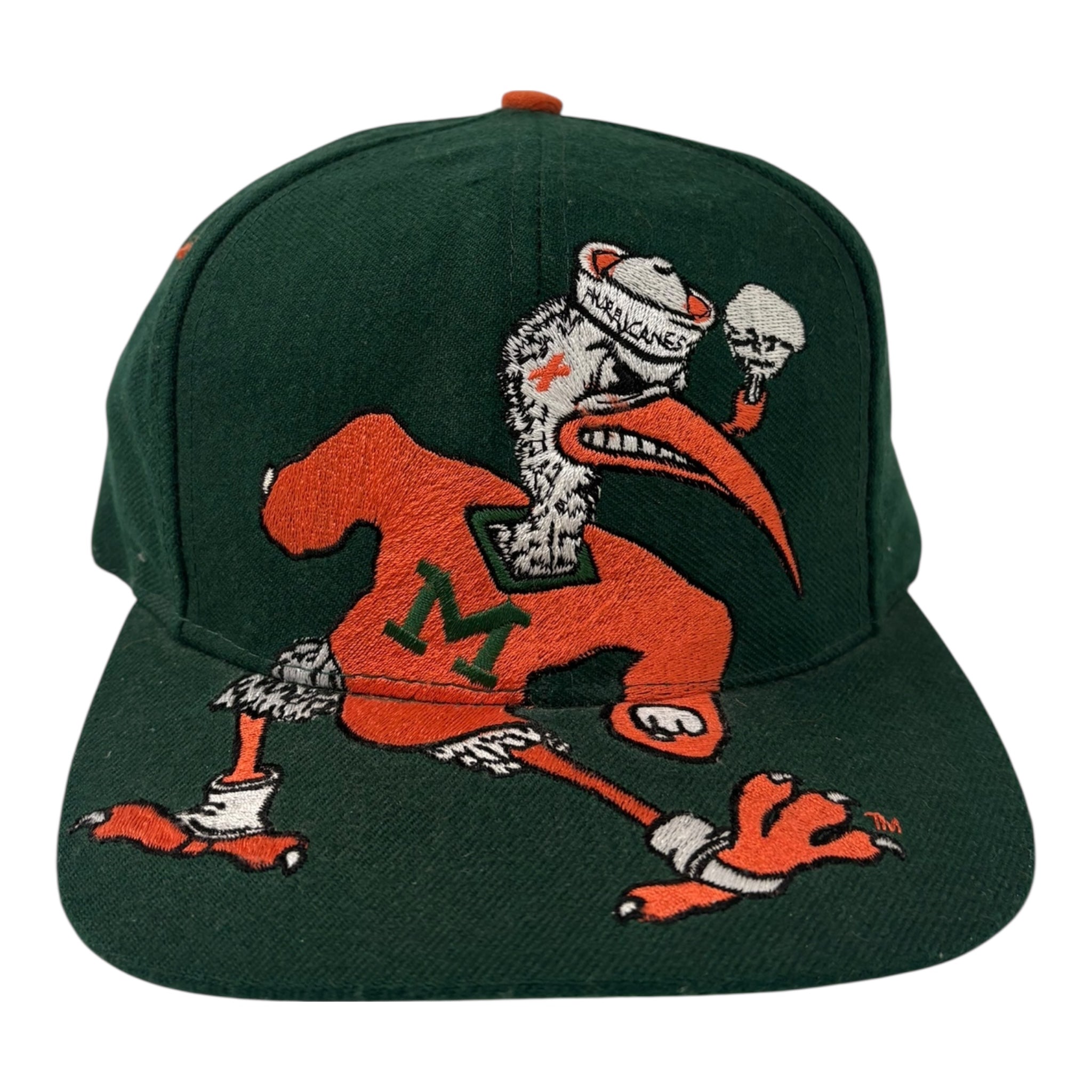 Vintage Miami Hurricanes Sebastian The Ibis Big Logo Hat