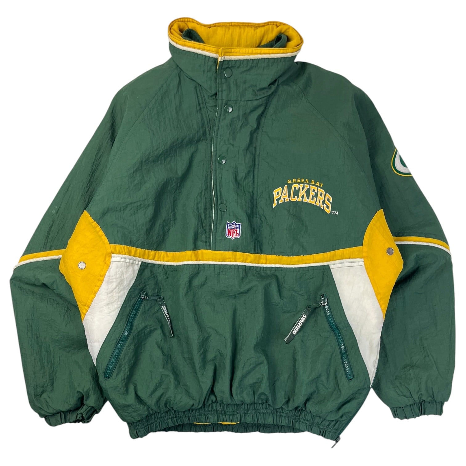Vintage Starter NFL Green Bay Packers Quarter Zip Jacket