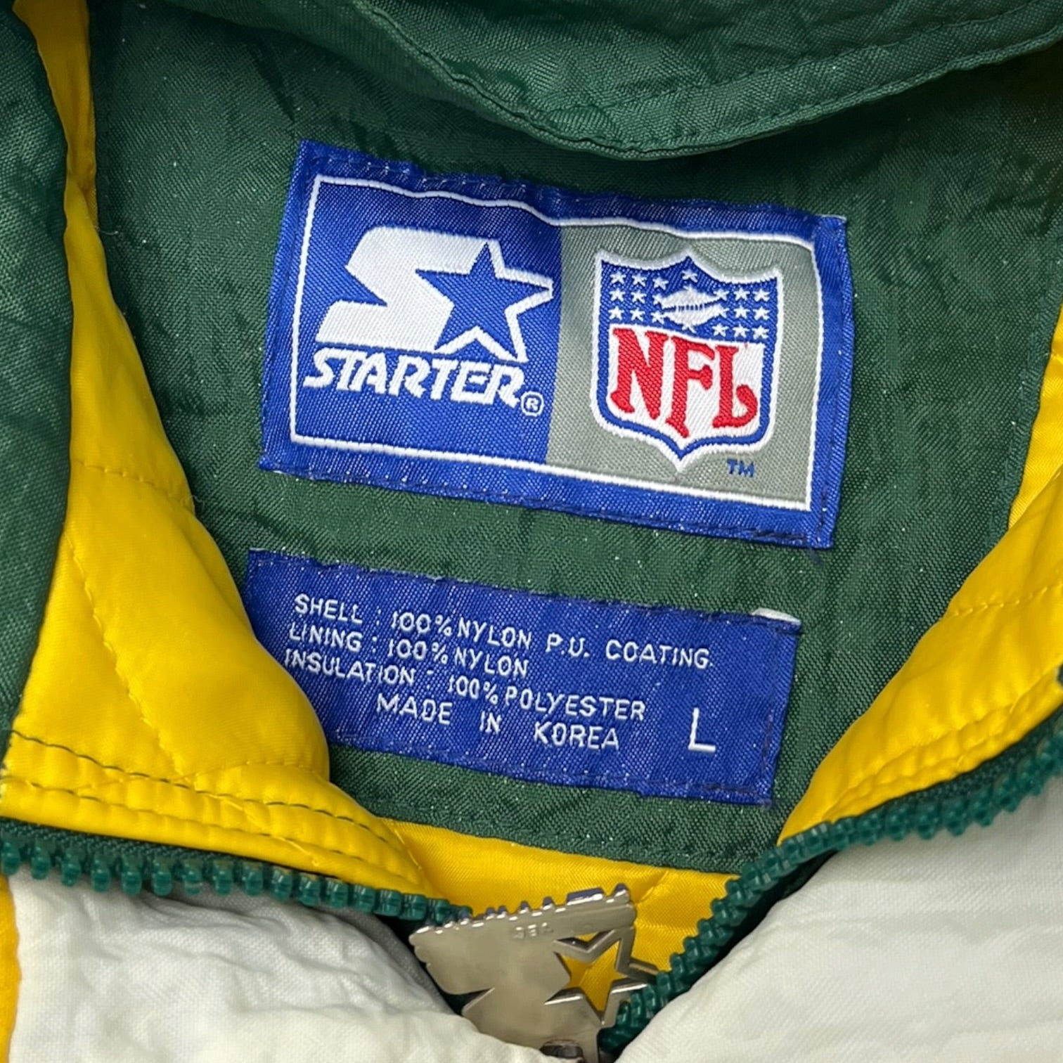 Vintage Starter NFL Green Bay Packers Quarter Zip Jacket