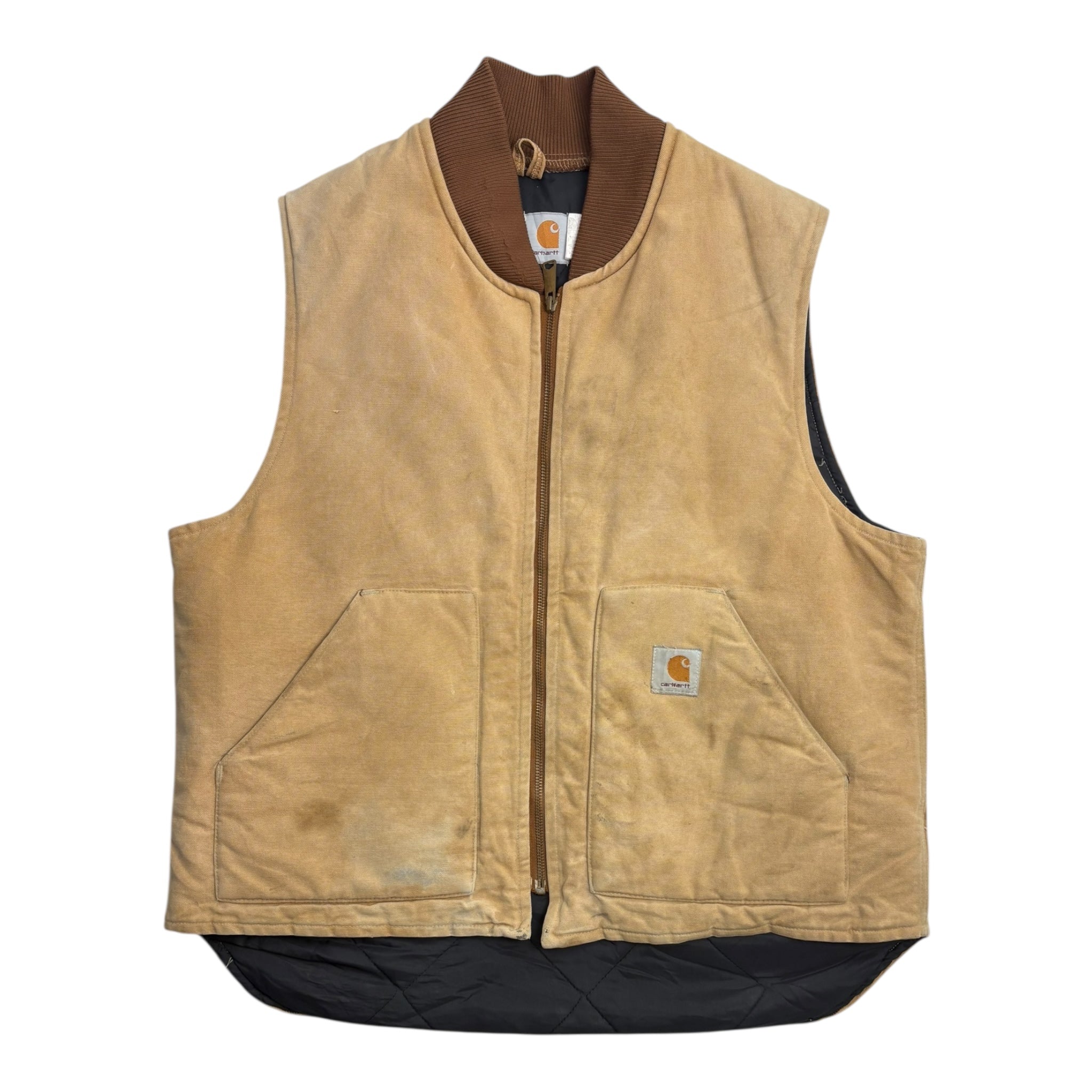 Vintage Carhartt Workwear Vest Faded Tan