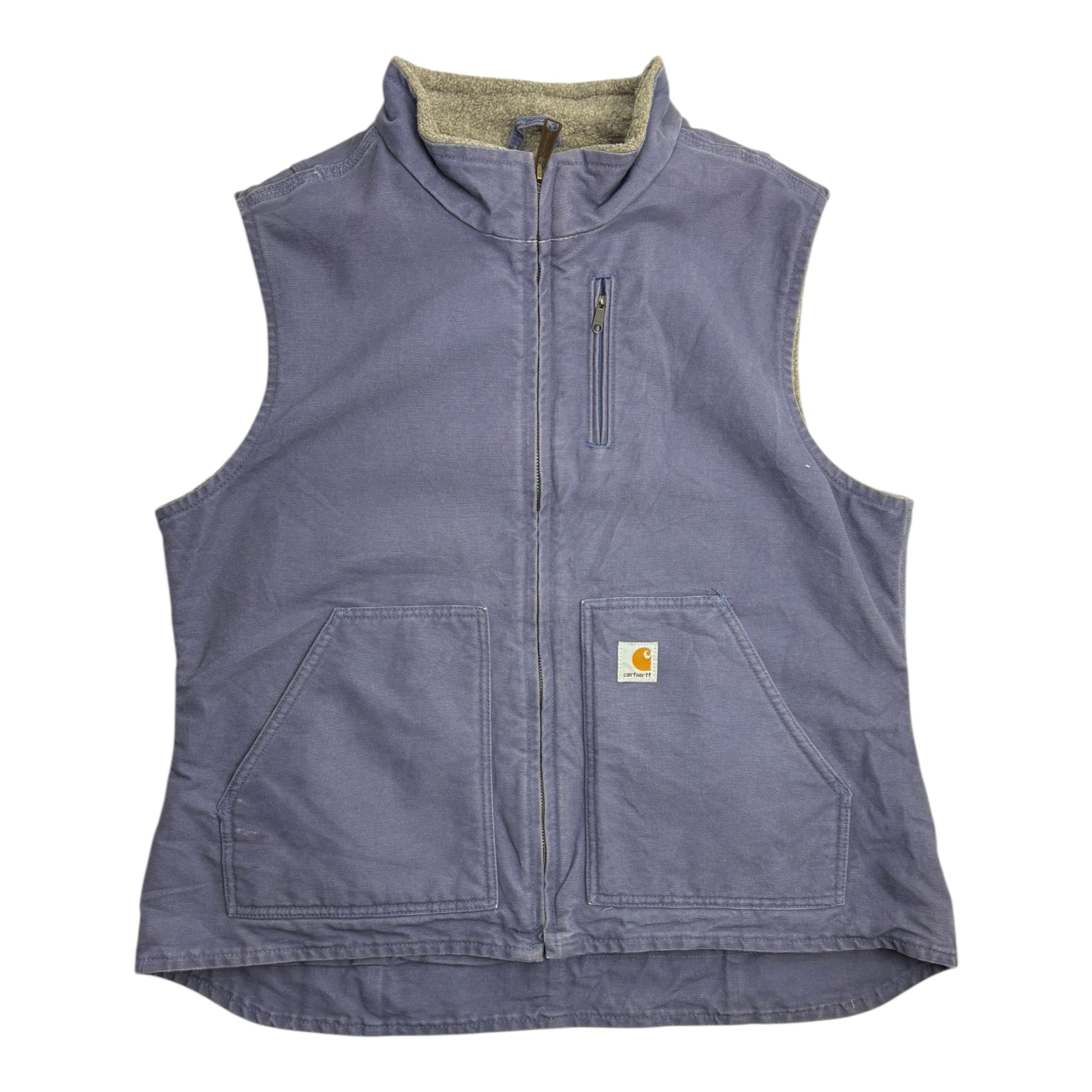 Vintage Carhartt Womens Sherpa Lined Workwear Vest Lilac
