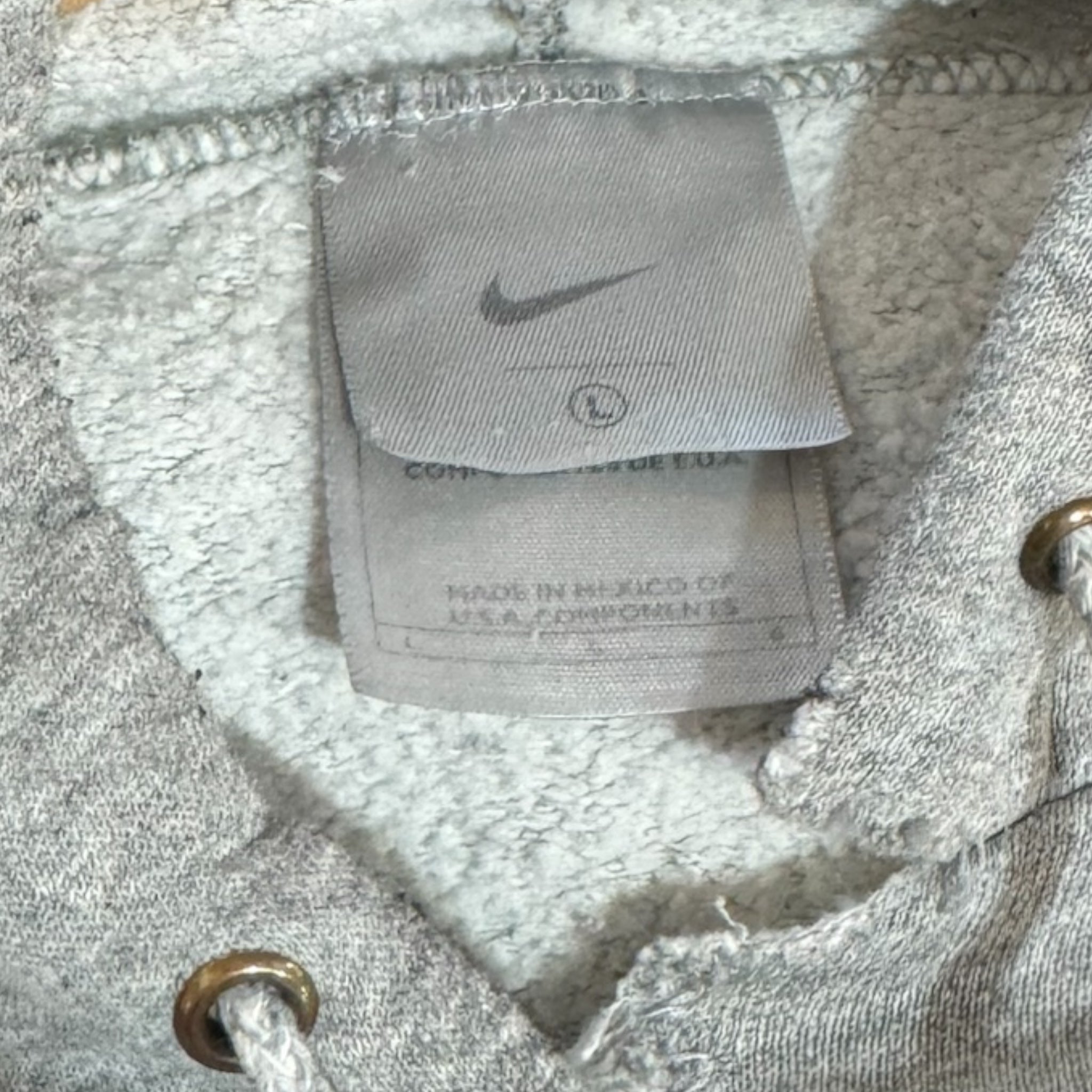 Vintage Nike Centre Swoosh Hoodie Heather Grey