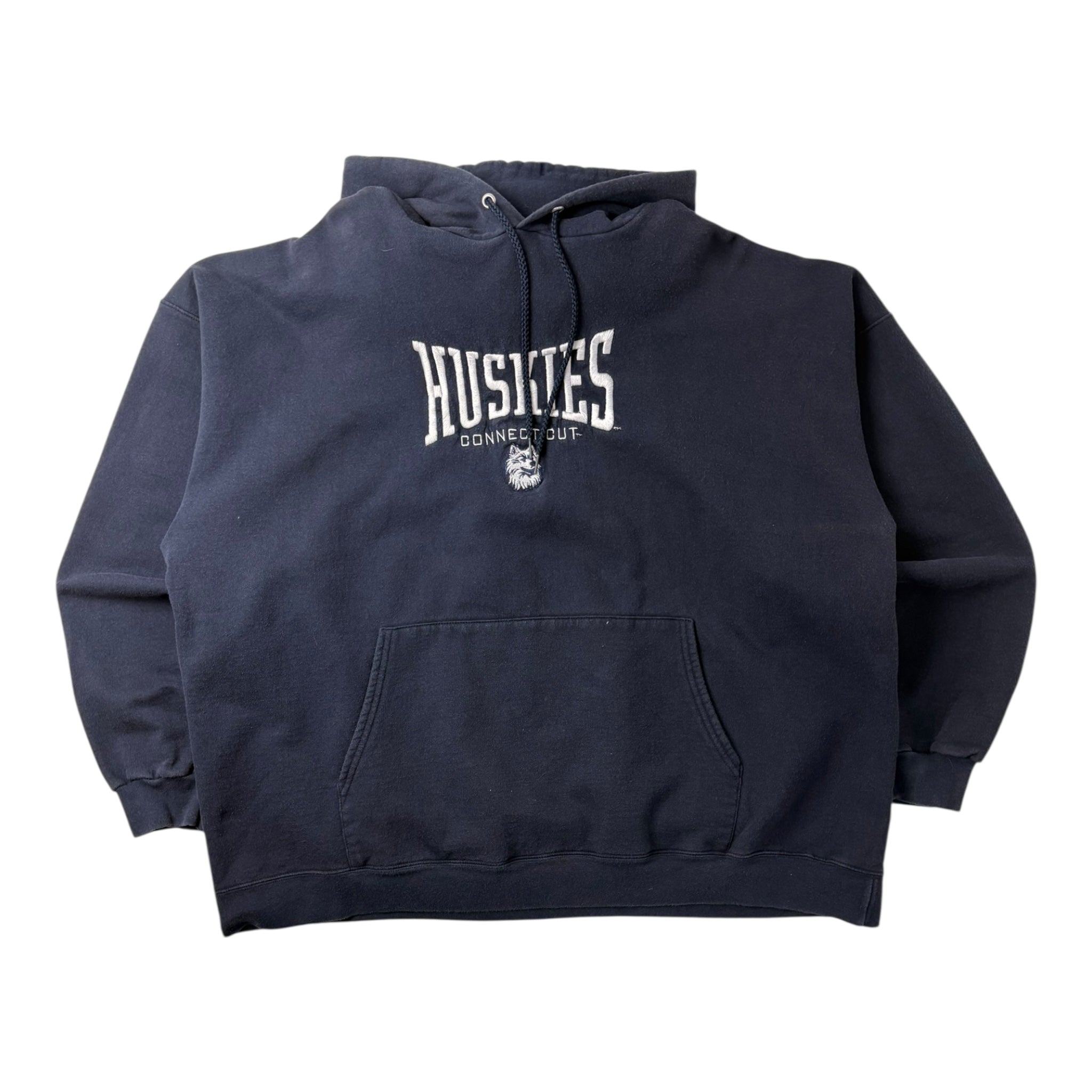 Vintage University Of Connecticut Huskies Navy Hoodie
