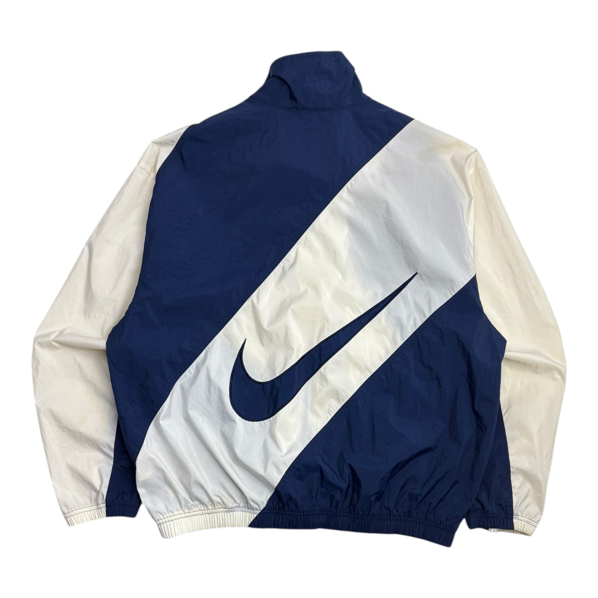 Vintage Nike Diagonal Color Blocking Jacket White/Navy