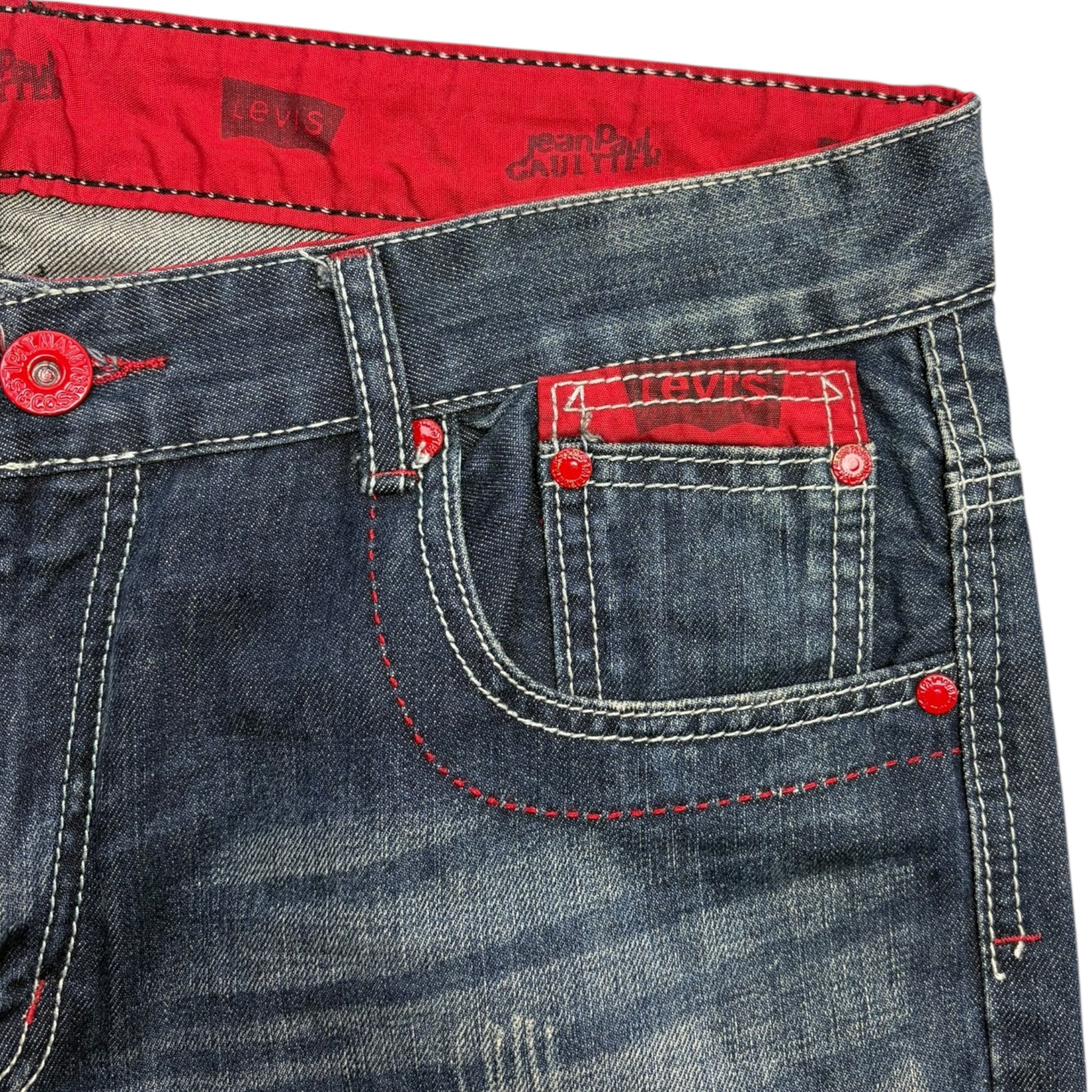 Vintage Y2K Levi’s X Jean Paul Gaultier Dark Wash Faded Denim