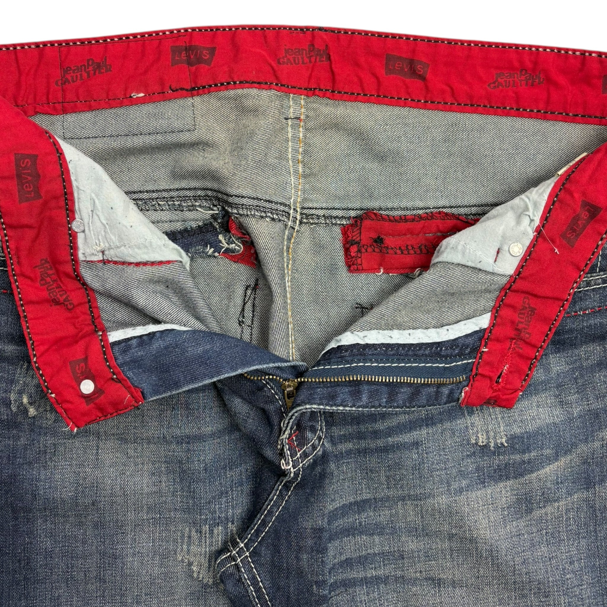Vintage Y2K Levi’s X Jean Paul Gaultier Dark Wash Faded Denim