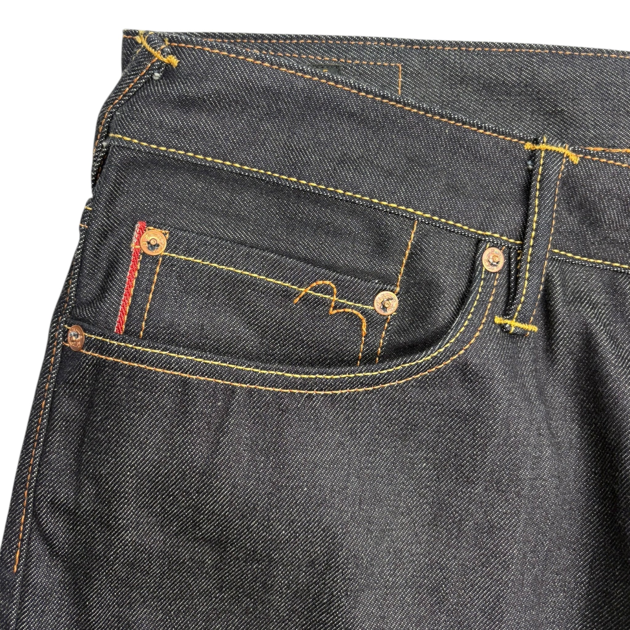Vintage Y2K Evisu Dark Wash Ticket Denim