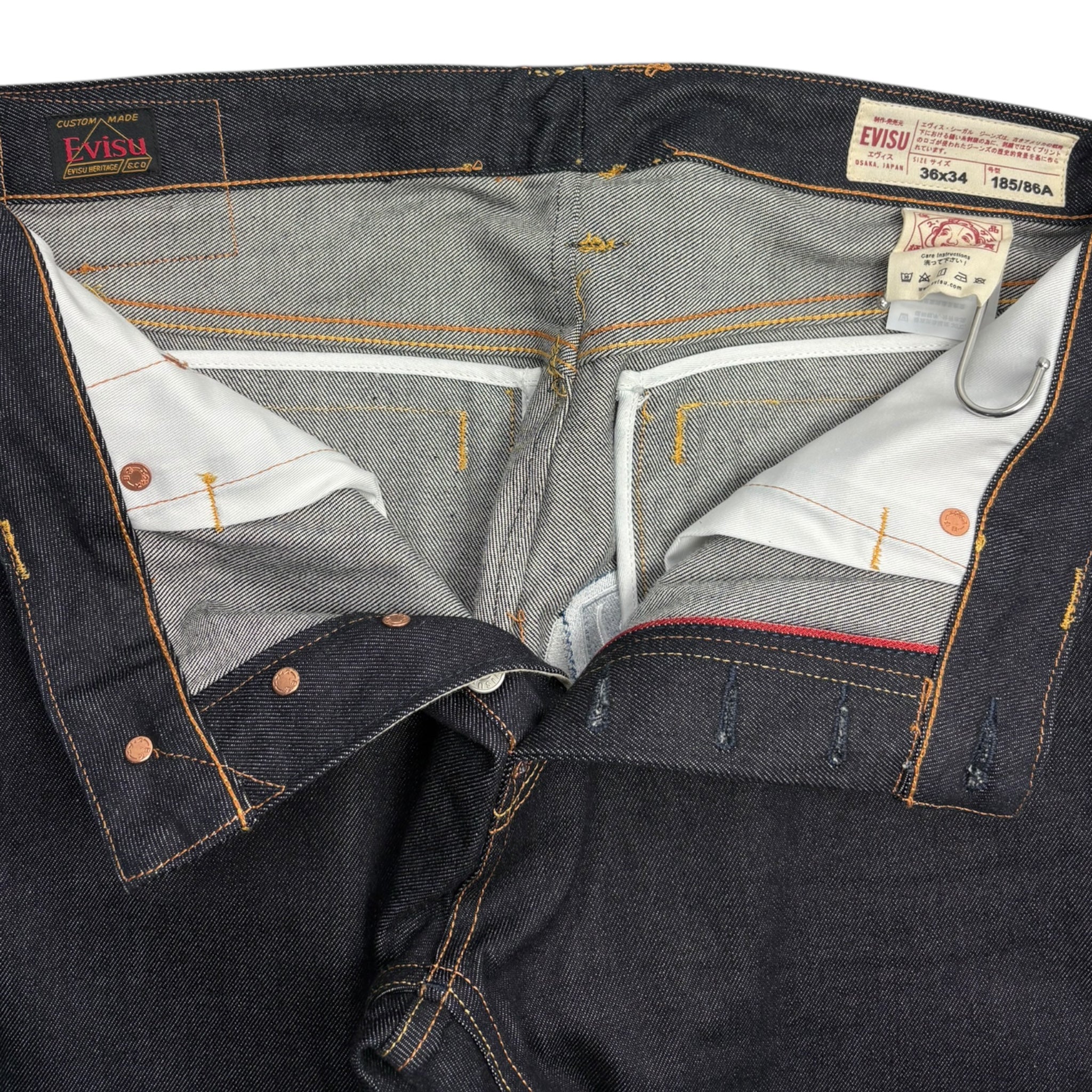 Vintage Y2K Evisu Dark Wash Ticket Denim